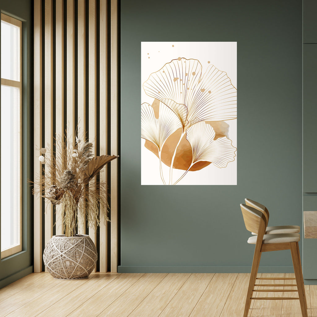 GOLDEN GINKGO DREAMS Αφίσα με κόλλα και κολλήματα