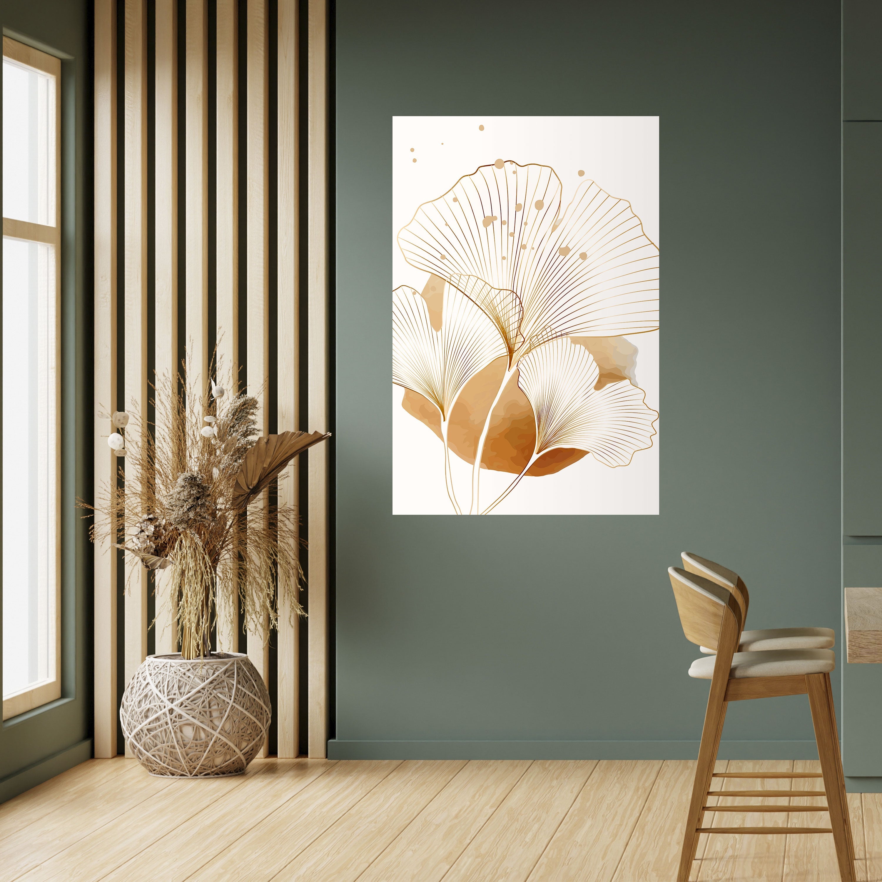 GOLDEN GINKGO DREAMS Αφίσα με κόλλα και κολλήματα