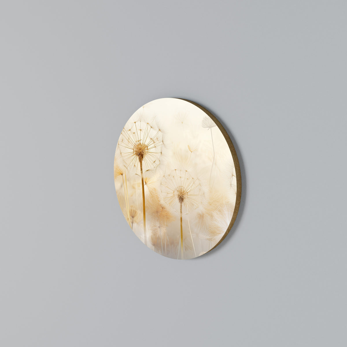 Round Wall Art – DREAMY DANDELION FIELDS