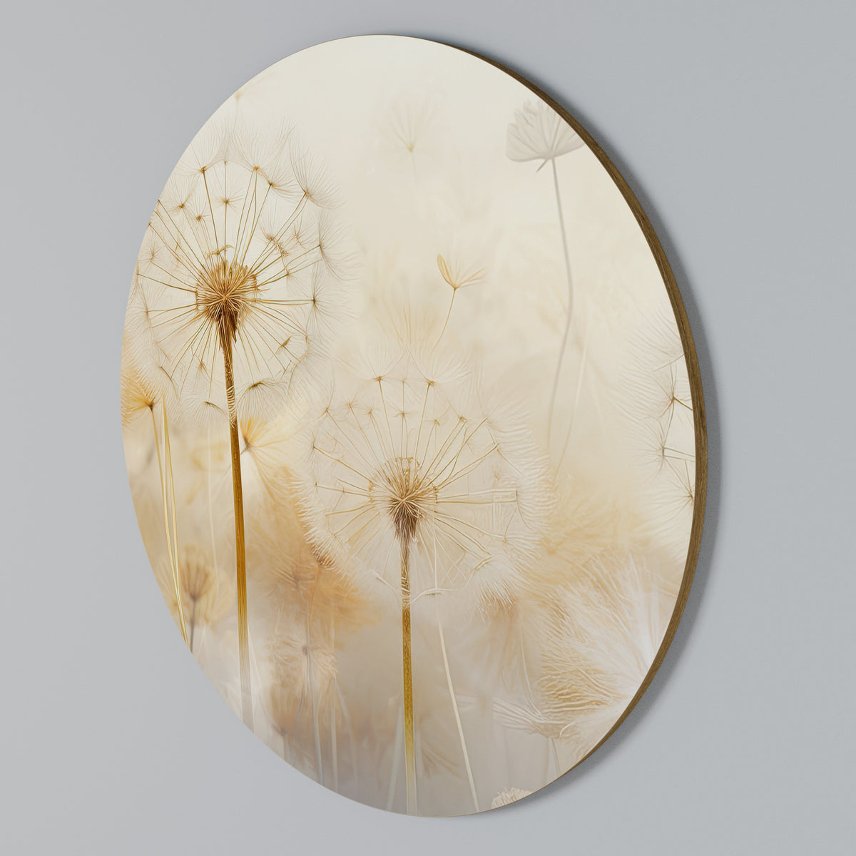 Round Wall Art – DREAMY DANDELION FIELDS