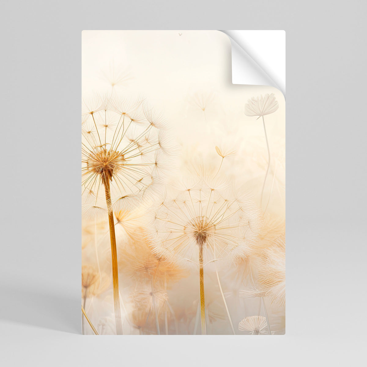 DREAMY DANDELION FIELDS Αυτοκόλλητη Αφίσα κάθετη