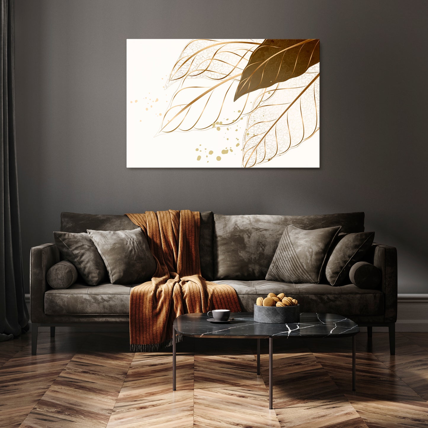 ELEGANCE IN FOLIAGE Horizontal Canvas Print