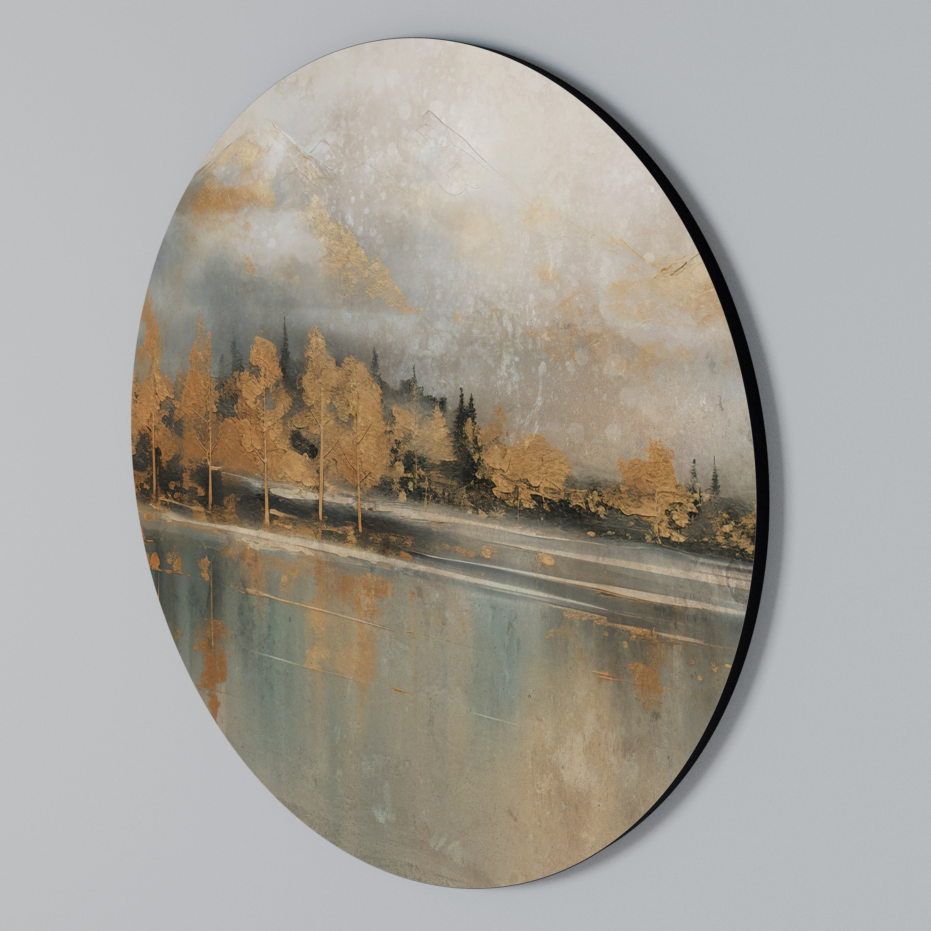 ECHOES OF GOLDEN DAWN Στρογγυλός πίνακας ζωγραφικής