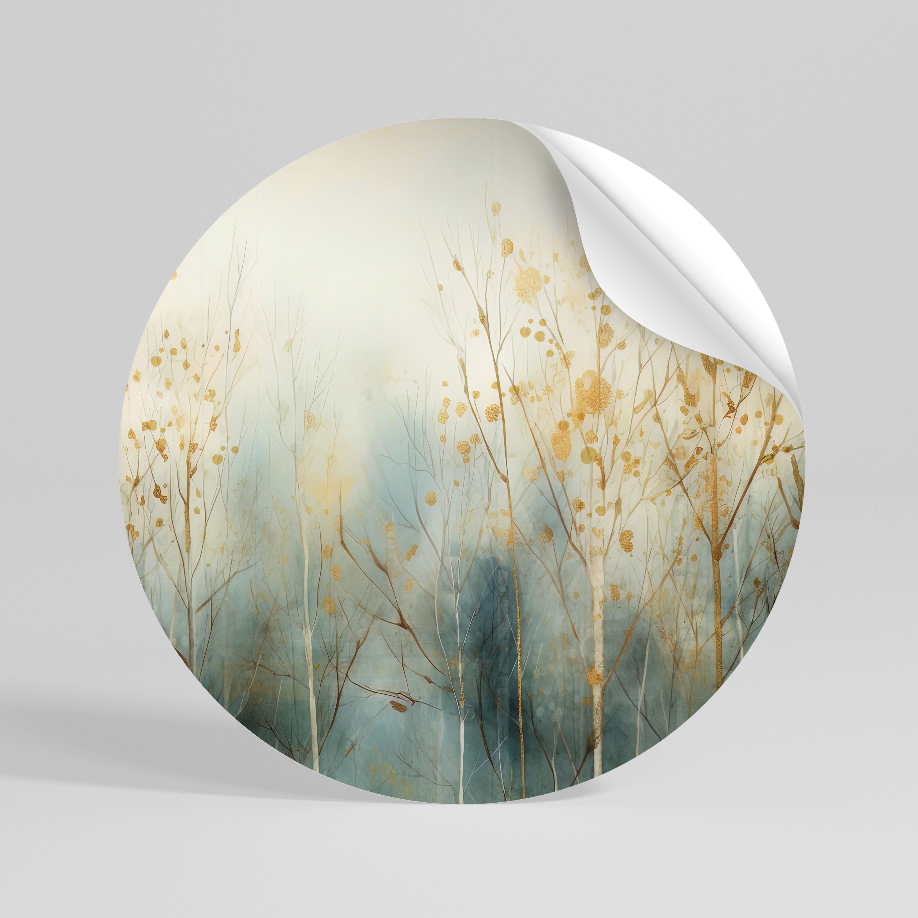 MYSTICAL FOREST DREAM Peel and Stick Round Sticker