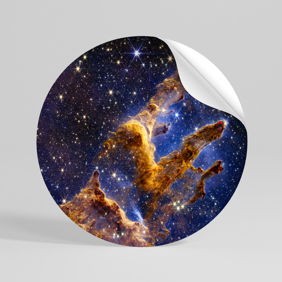 COSMIC DREAMSCAPE Αυτοκόλλητη Αφίσα στρογγυλή