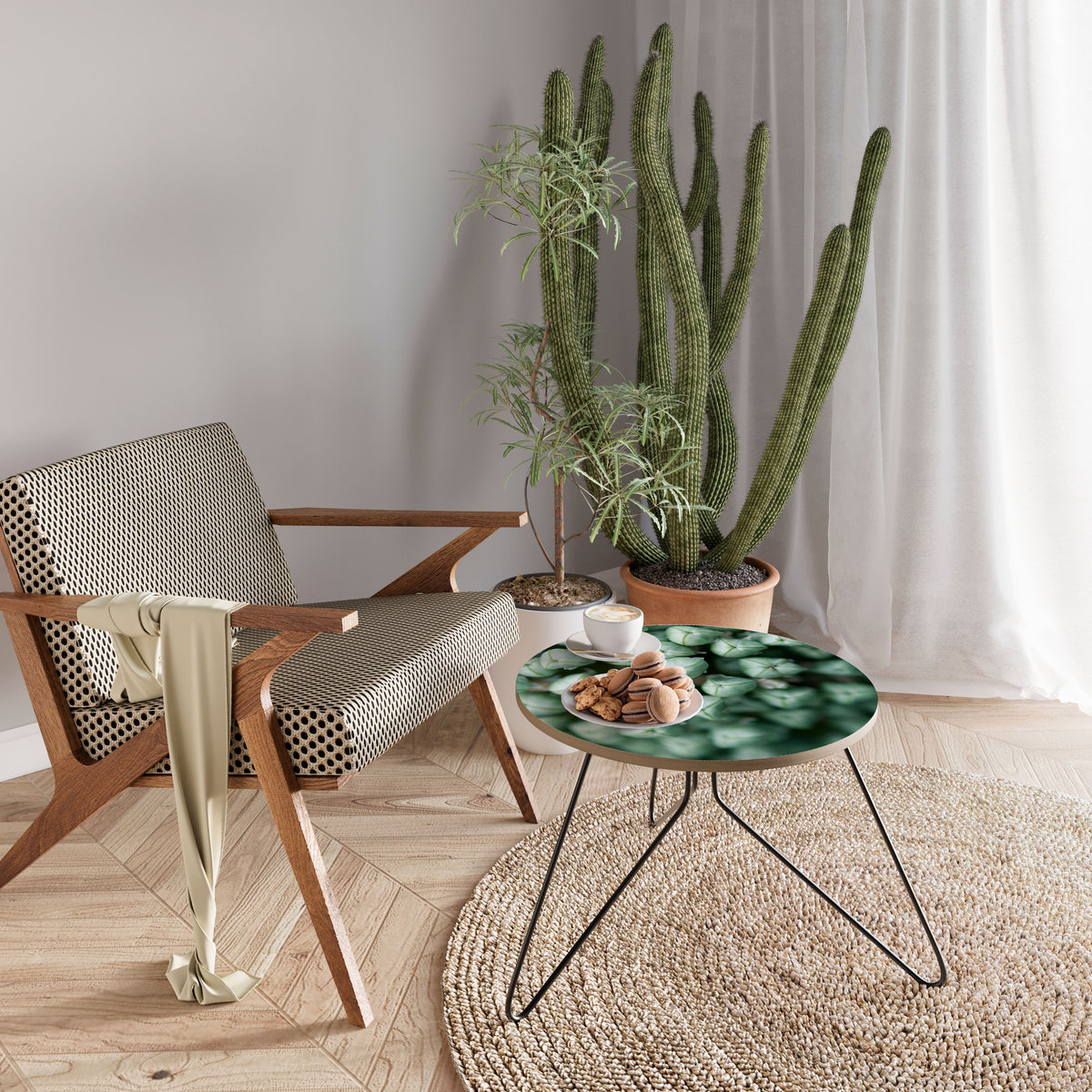 TEXTURED GREEN TIDBITS Τραπεζάκι σαλονιού