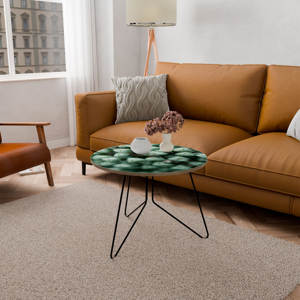 TEXTURED GREEN TIDBITS Coffee Table