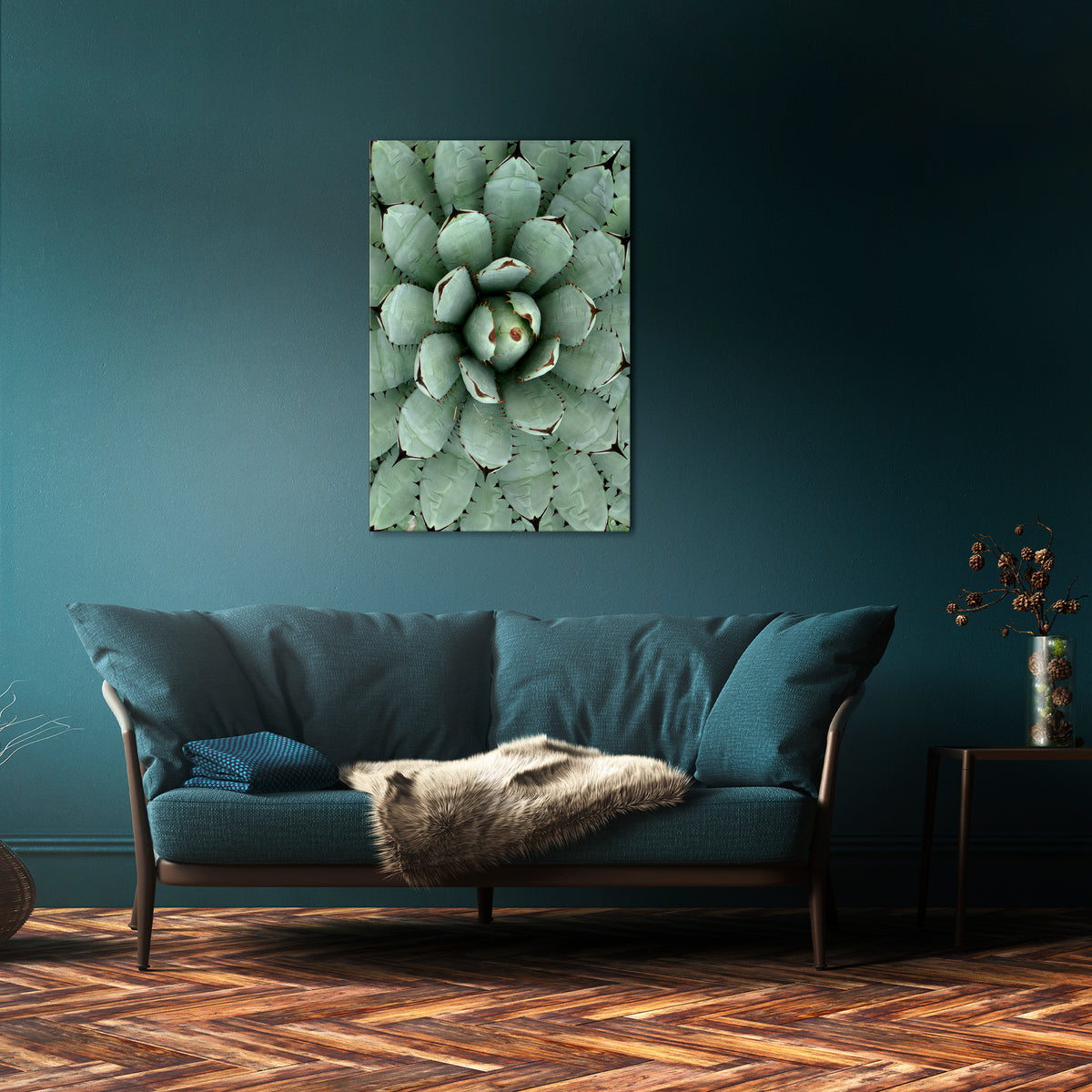 SUCCULENT SYMMETRY Κατακόρυφος Πίνακας σε Καμβά