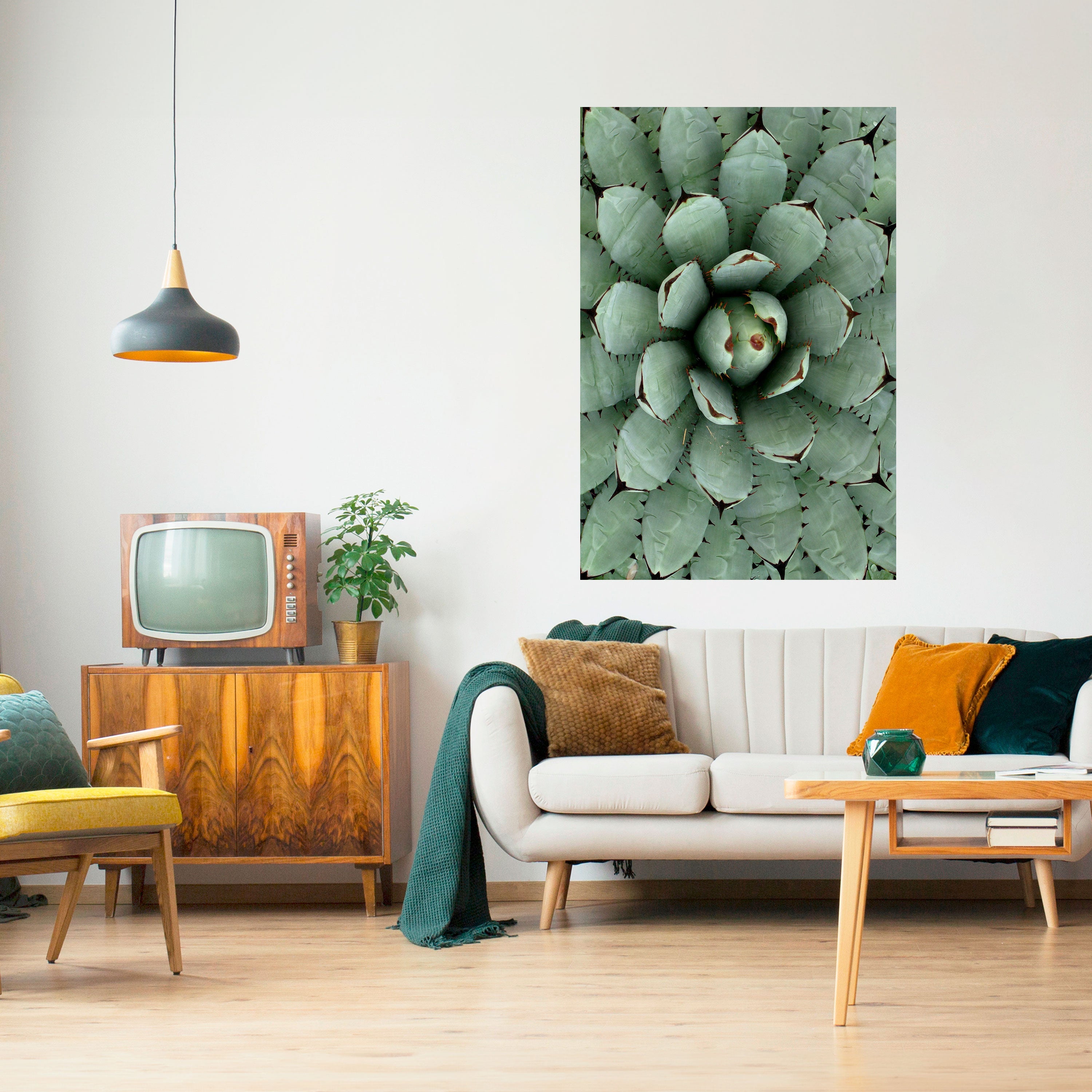 SUCCULENT SYMMETRY Αφίσα με κάθετη κόλλα και κολλήματα