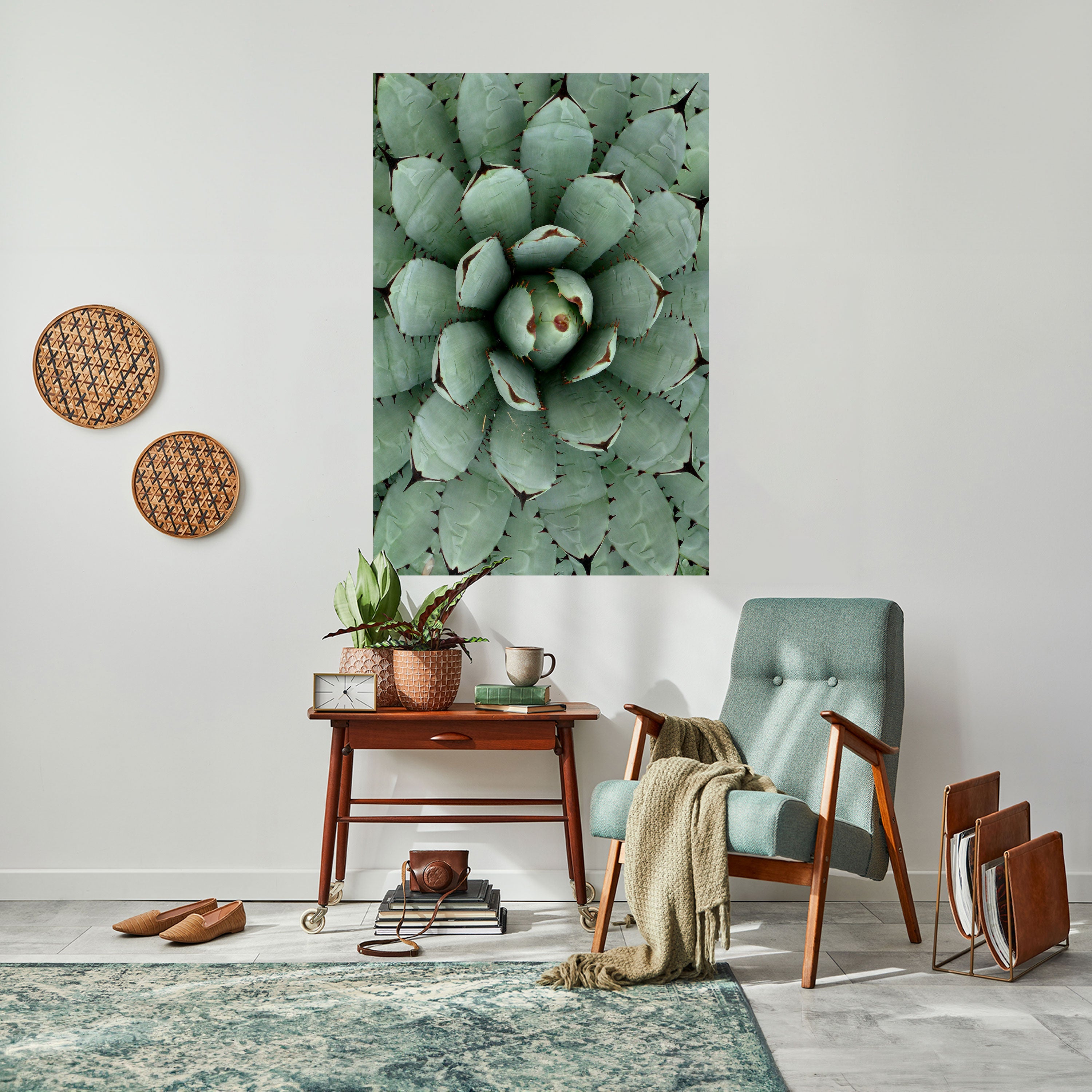 SUCCULENT SYMMETRY Αφίσα με κάθετη κόλλα και κολλήματα