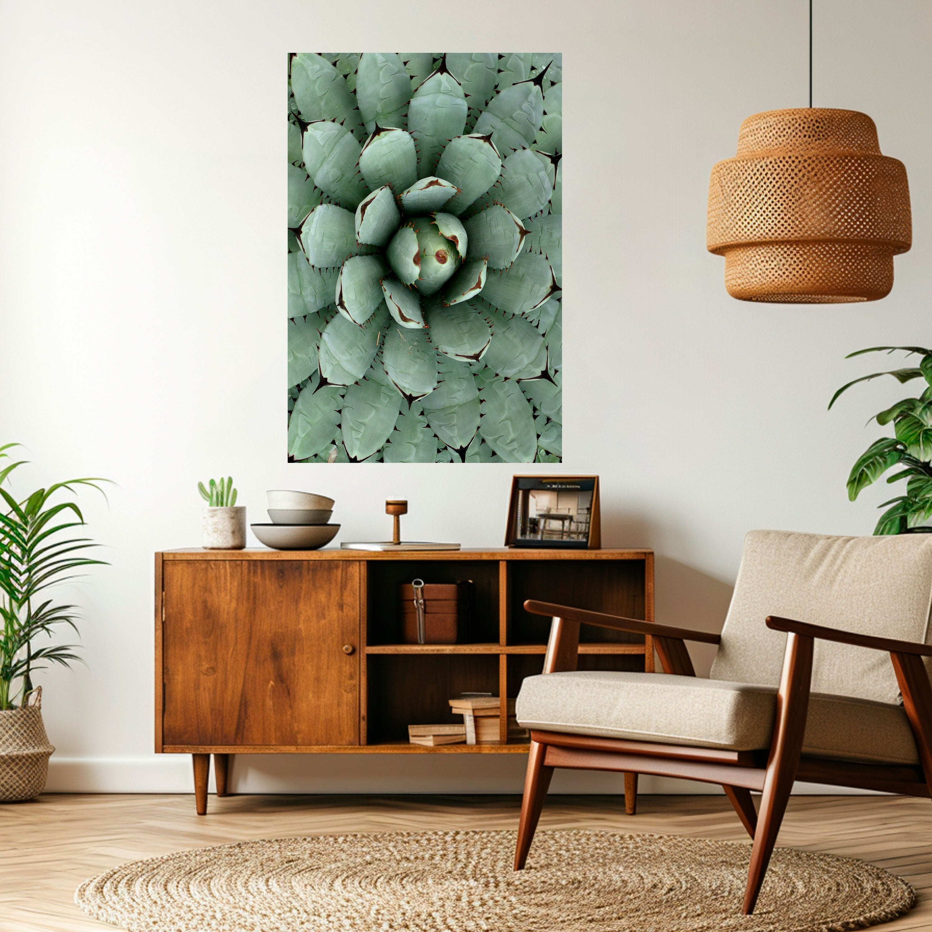 SUCCULENT SYMMETRY Αφίσα με κάθετη κόλλα και κολλήματα