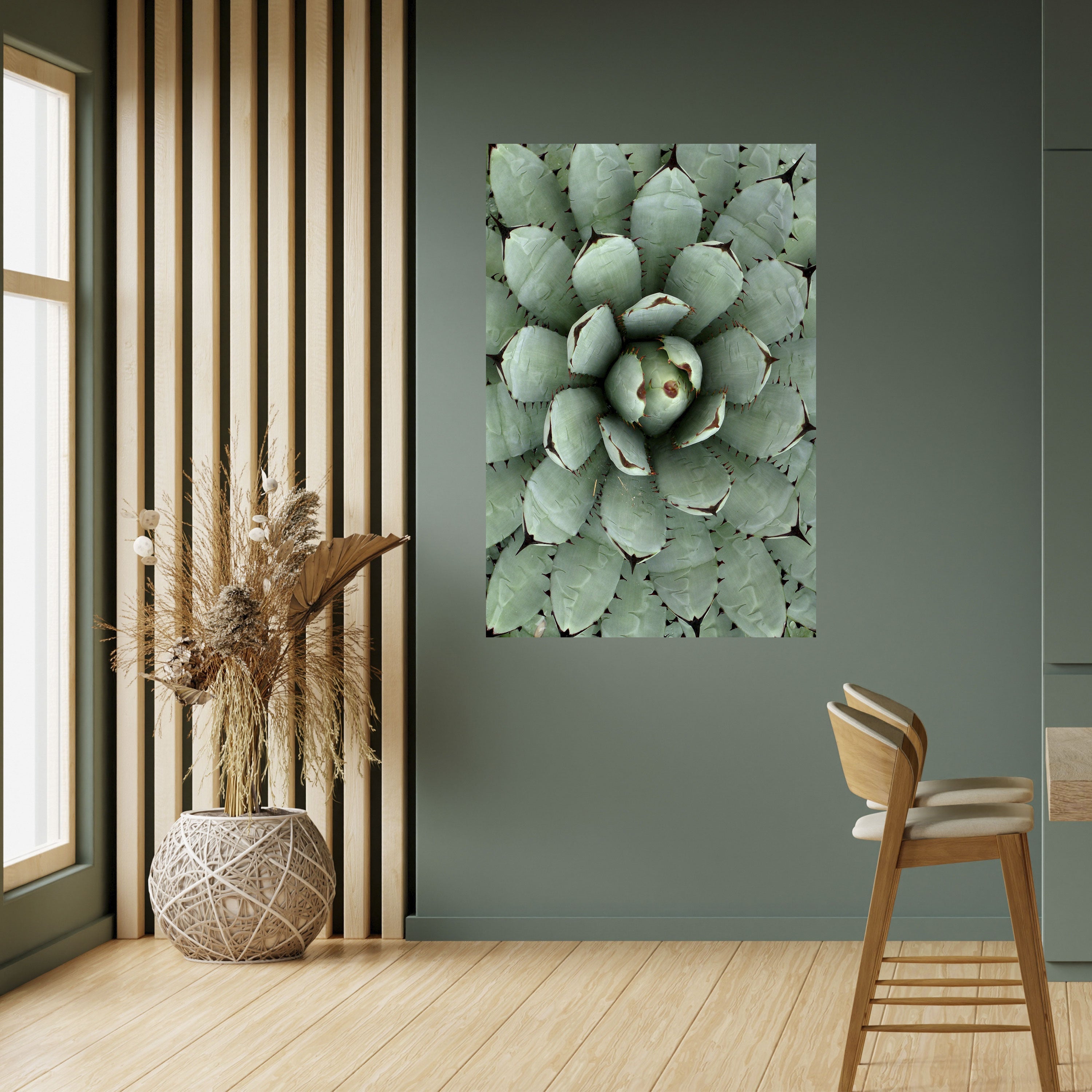 SUCCULENT SYMMETRY Αφίσα με κάθετη κόλλα και κολλήματα