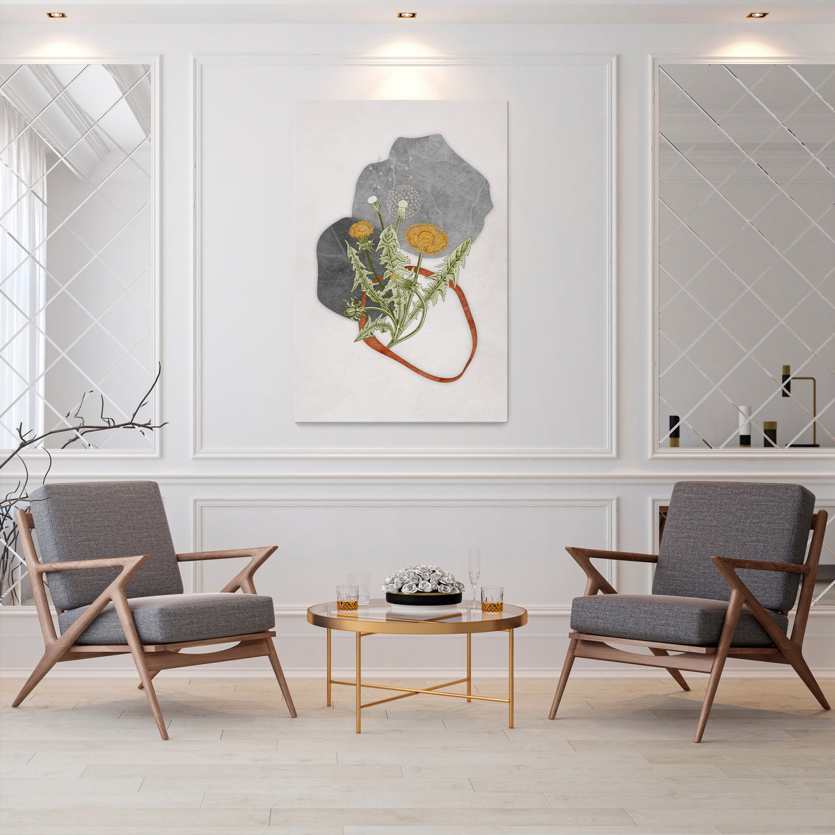 DANDELION RING Vertical Canvas Print