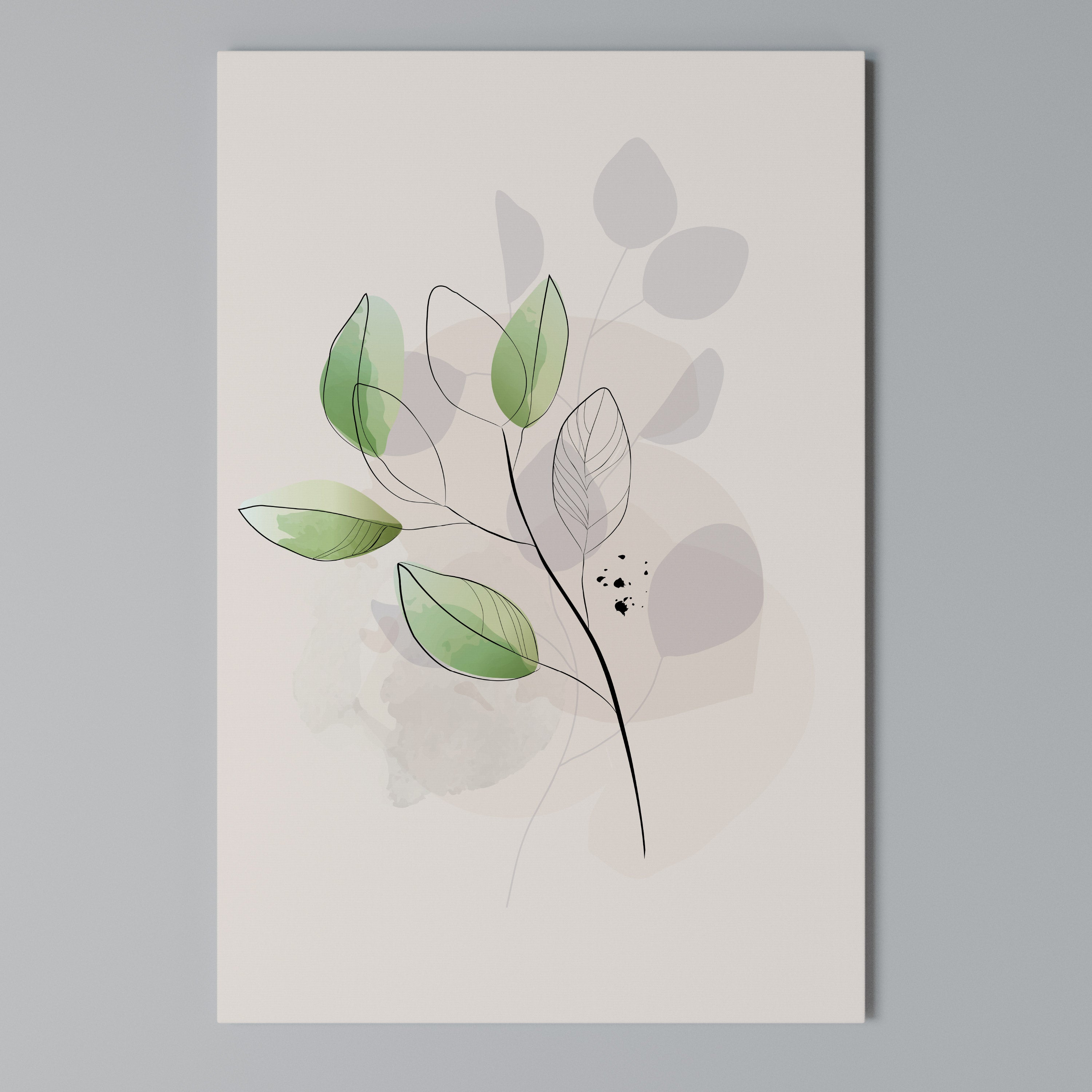 SERENE LEAF SONG Κατακόρυφος Πίνακας σε Καμβά
