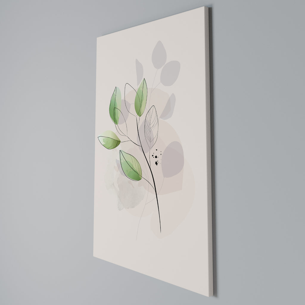 SERENE LEAF SONG Κατακόρυφος Πίνακας σε Καμβά