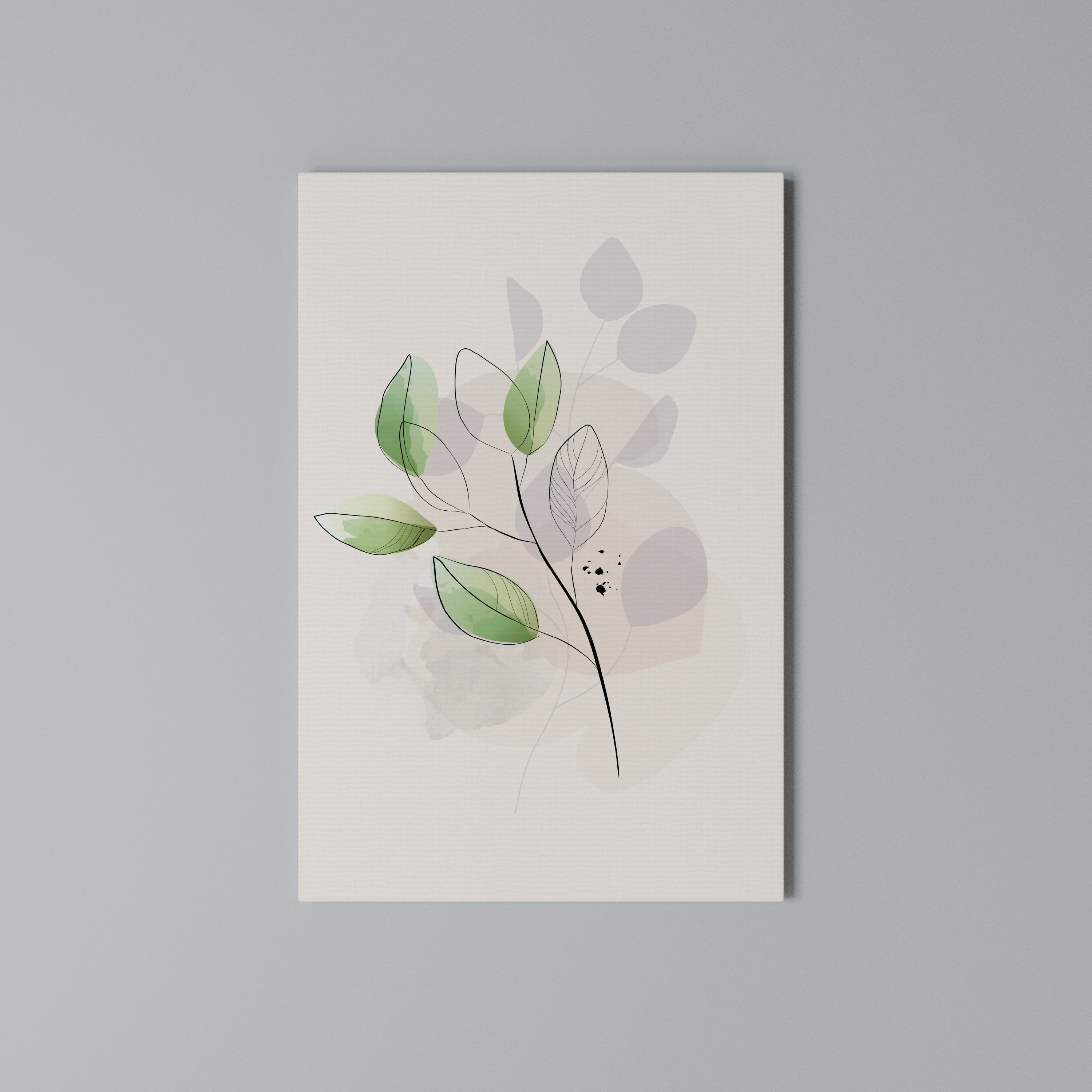 SERENE LEAF SONG Κατακόρυφος Πίνακας σε Καμβά