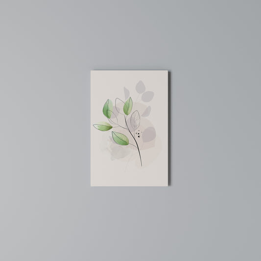 SERENE LEAF SONG Κατακόρυφος Πίνακας σε Καμβά