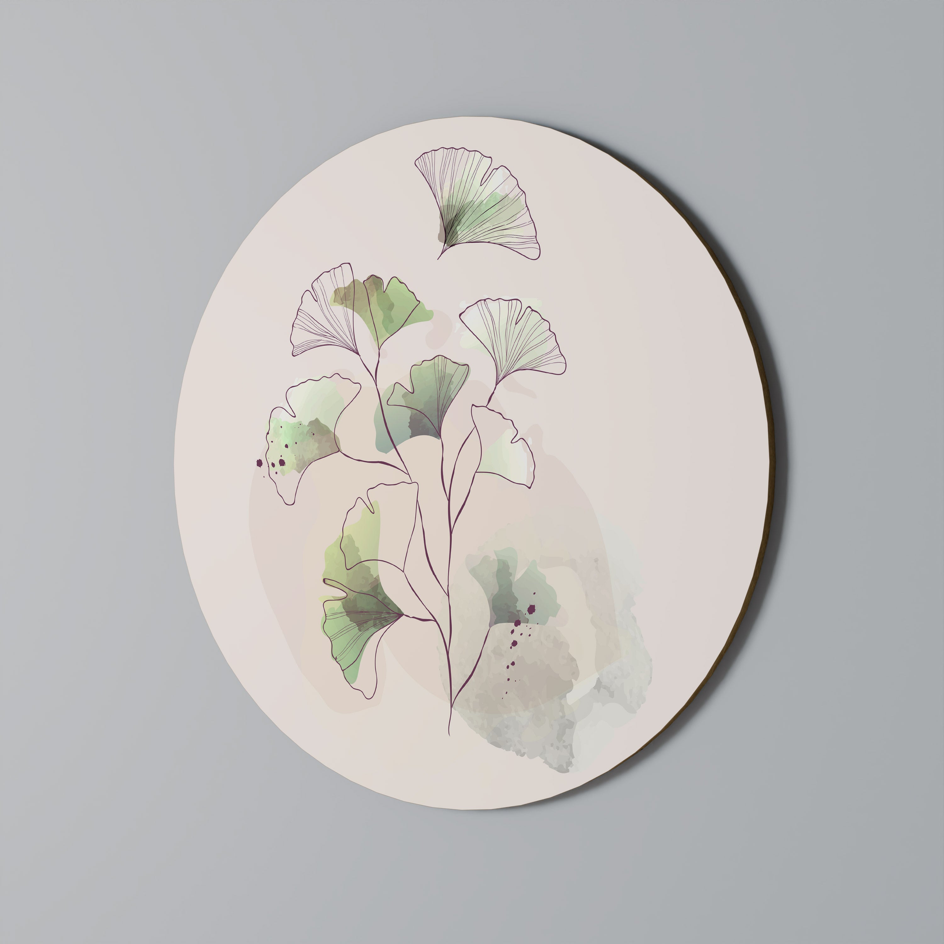 FOLIAGE REVERIE Στρογγυλή Τέχνη Τοίχου