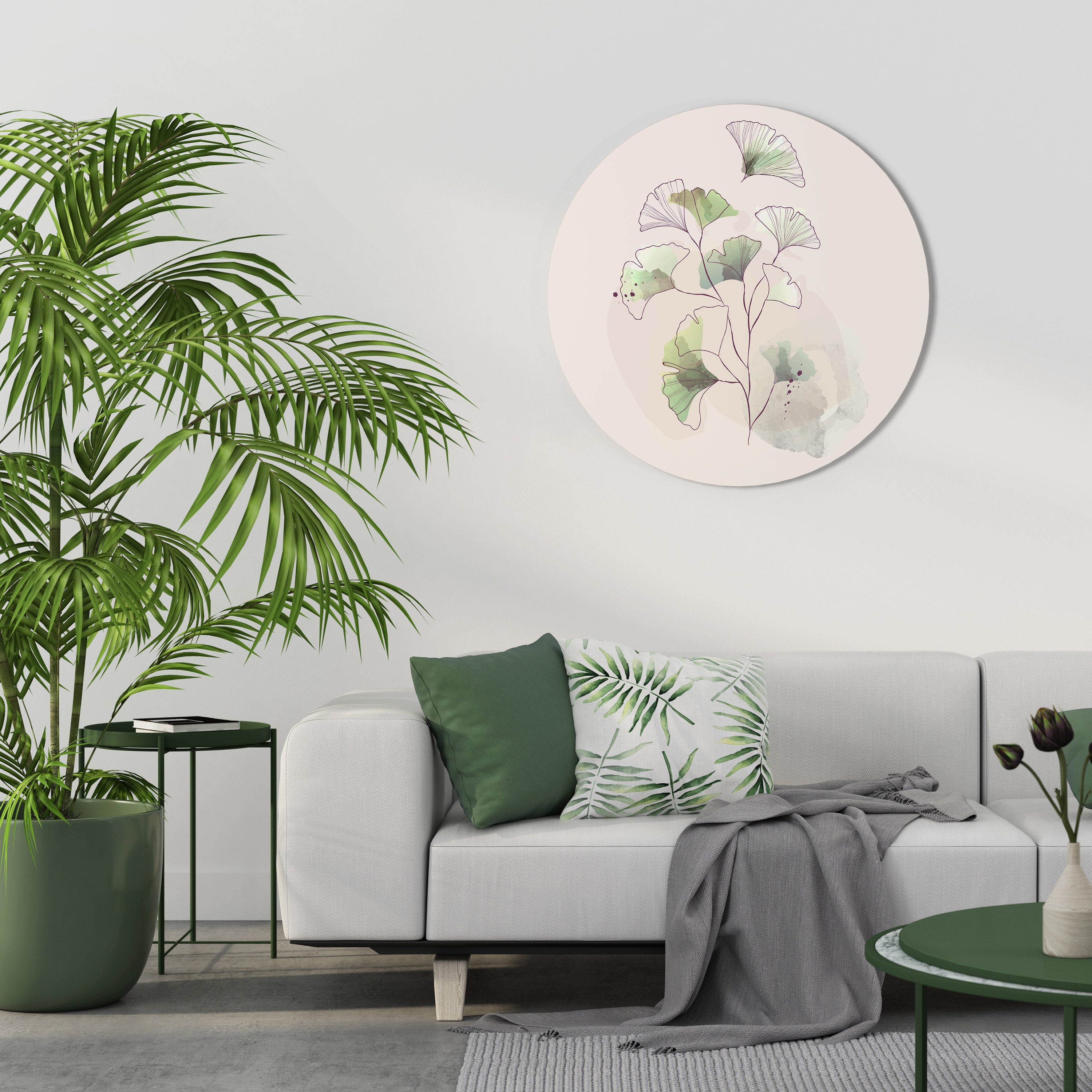 FOLIAGE REVERIE Στρογγυλή Τέχνη Τοίχου