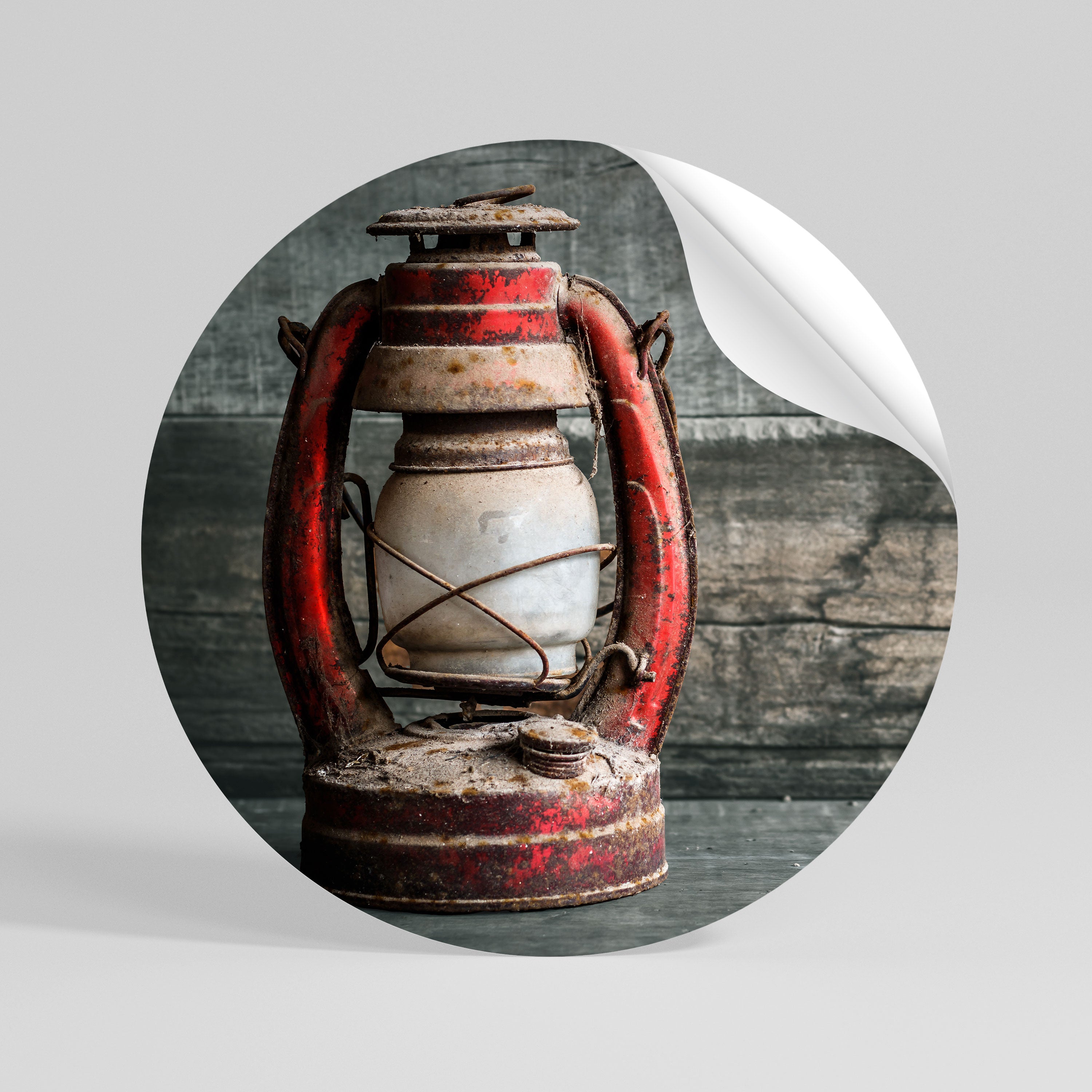 LANTERN OF MEMORIES Peel and Stick Round Sticker