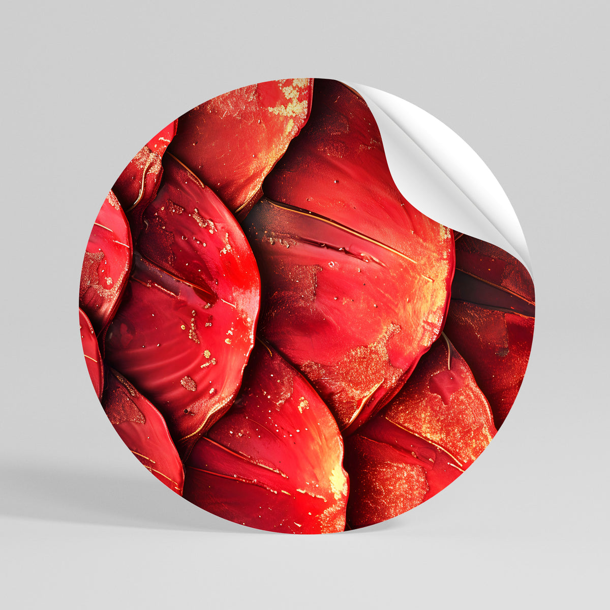 RUBY PETAL DANCE Αυτοκόλλητη Αφίσα στρογγυλή