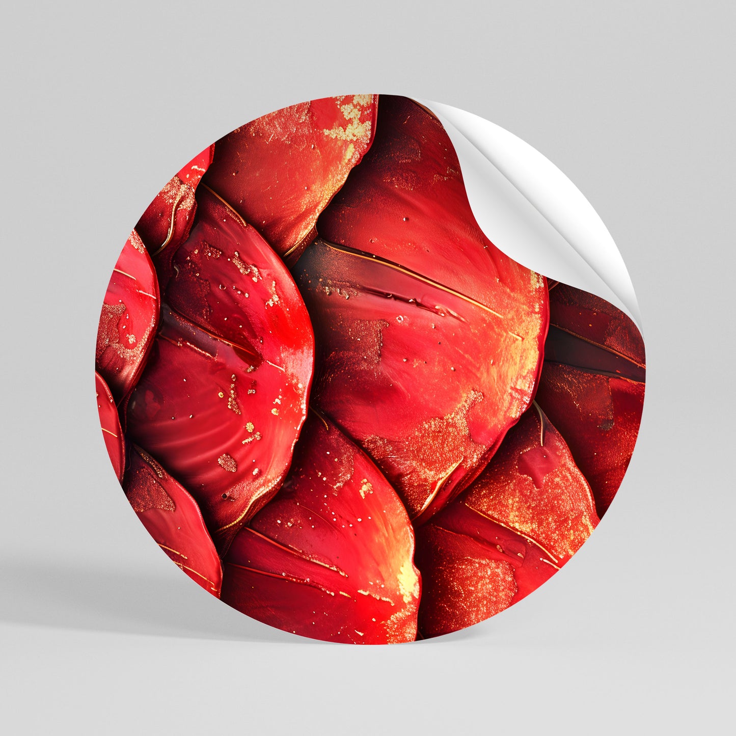 RUBY PETAL DANCE Αυτοκόλλητη Αφίσα στρογγυλή