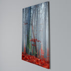 TRANQUIL RED ELEGANCE Vertical Canvas Print