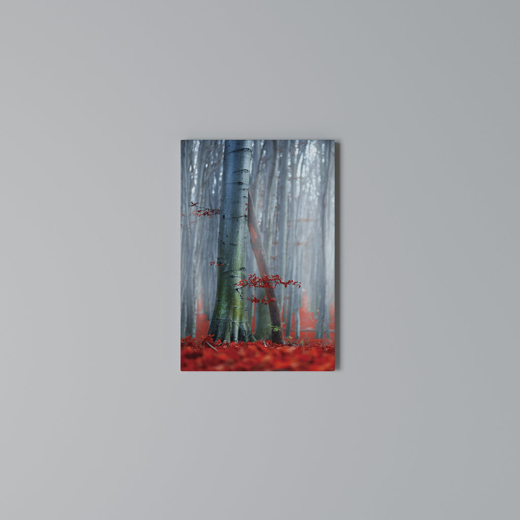 TRANQUIL RED ELEGANCE Vertical Canvas Print