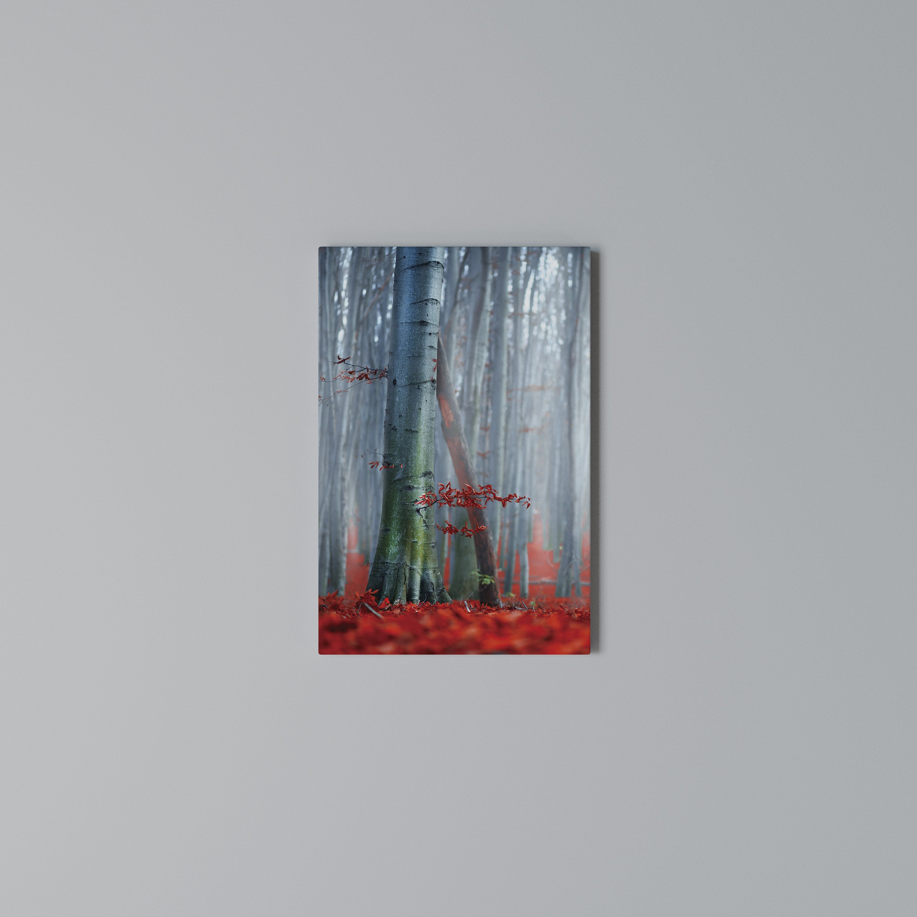 TRANQUIL RED ELEGANCE Vertical Canvas Print