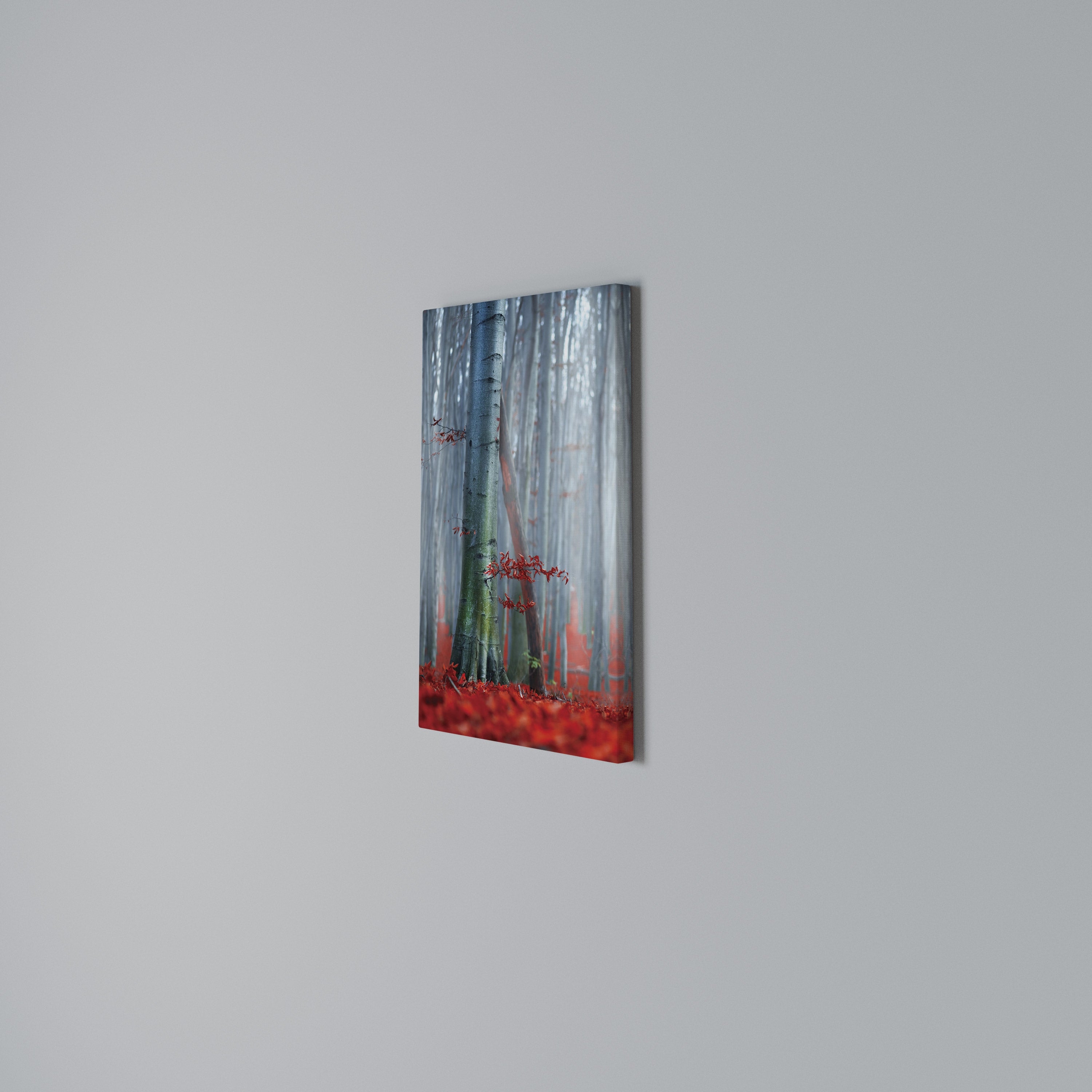 TRANQUIL RED ELEGANCE Vertical Canvas Print
