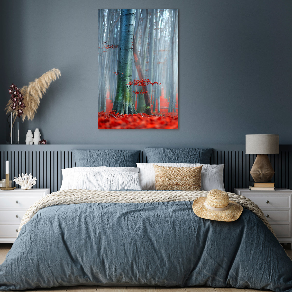 TRANQUIL RED ELEGANCE Κατακόρυφος Πίνακας σε Καμβά