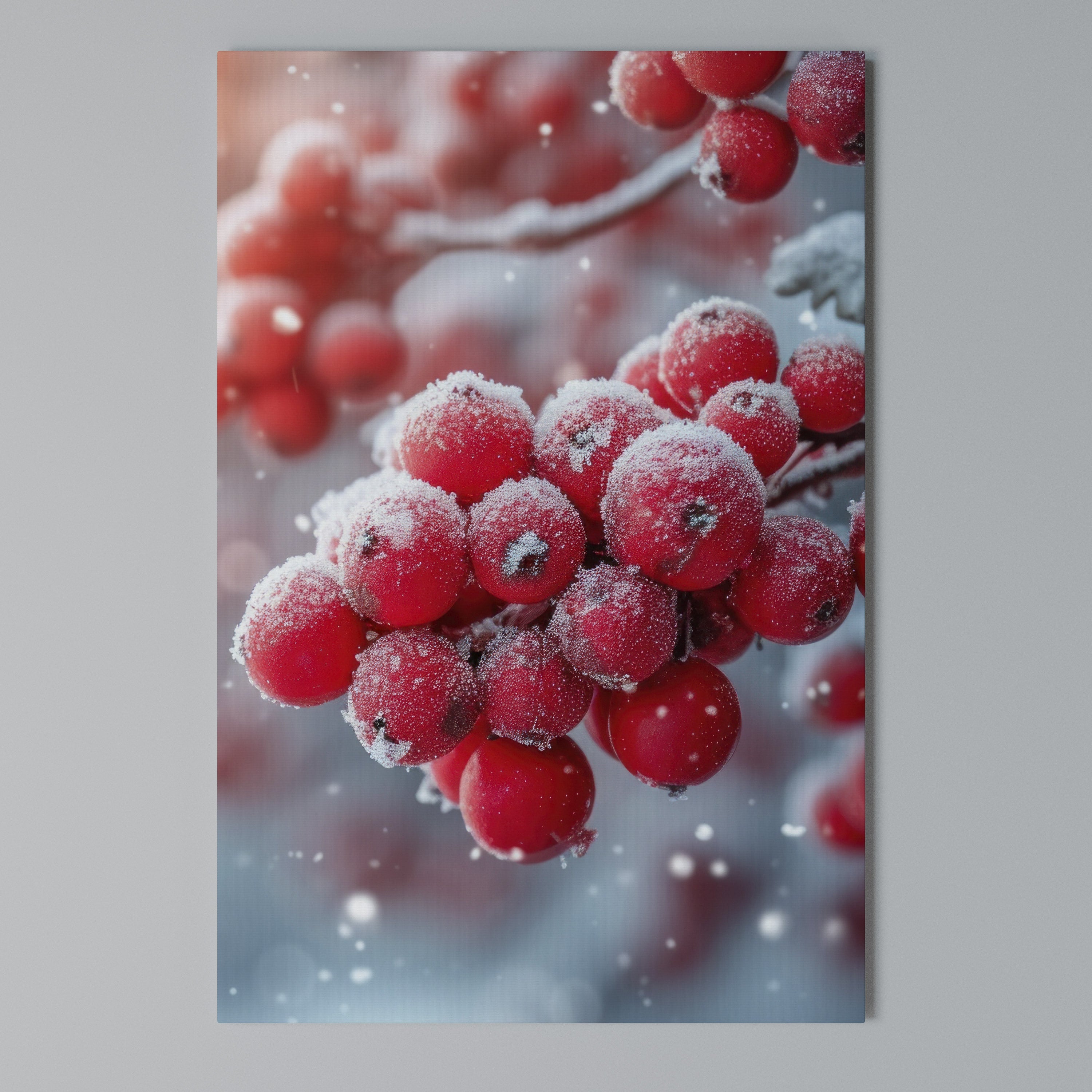 WINTER'S CRIMSON TREASURES Κατακόρυφος Πίνακας σε Καμβά