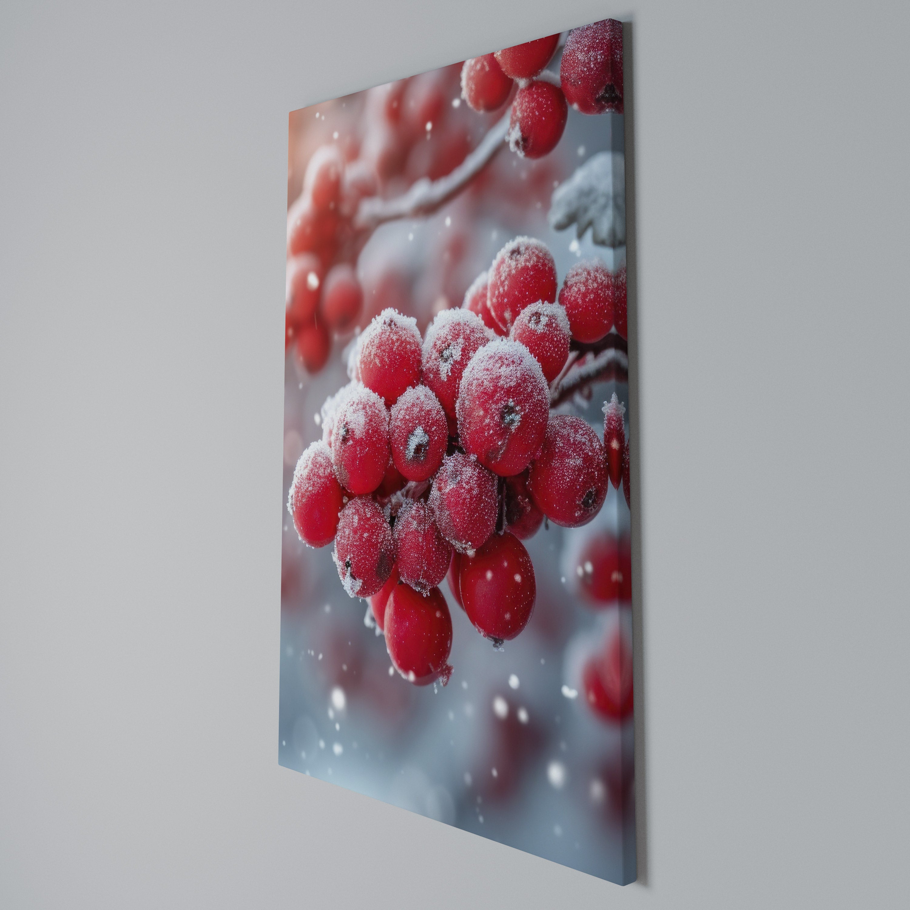 WINTER'S CRIMSON TREASURES Κατακόρυφος Πίνακας σε Καμβά
