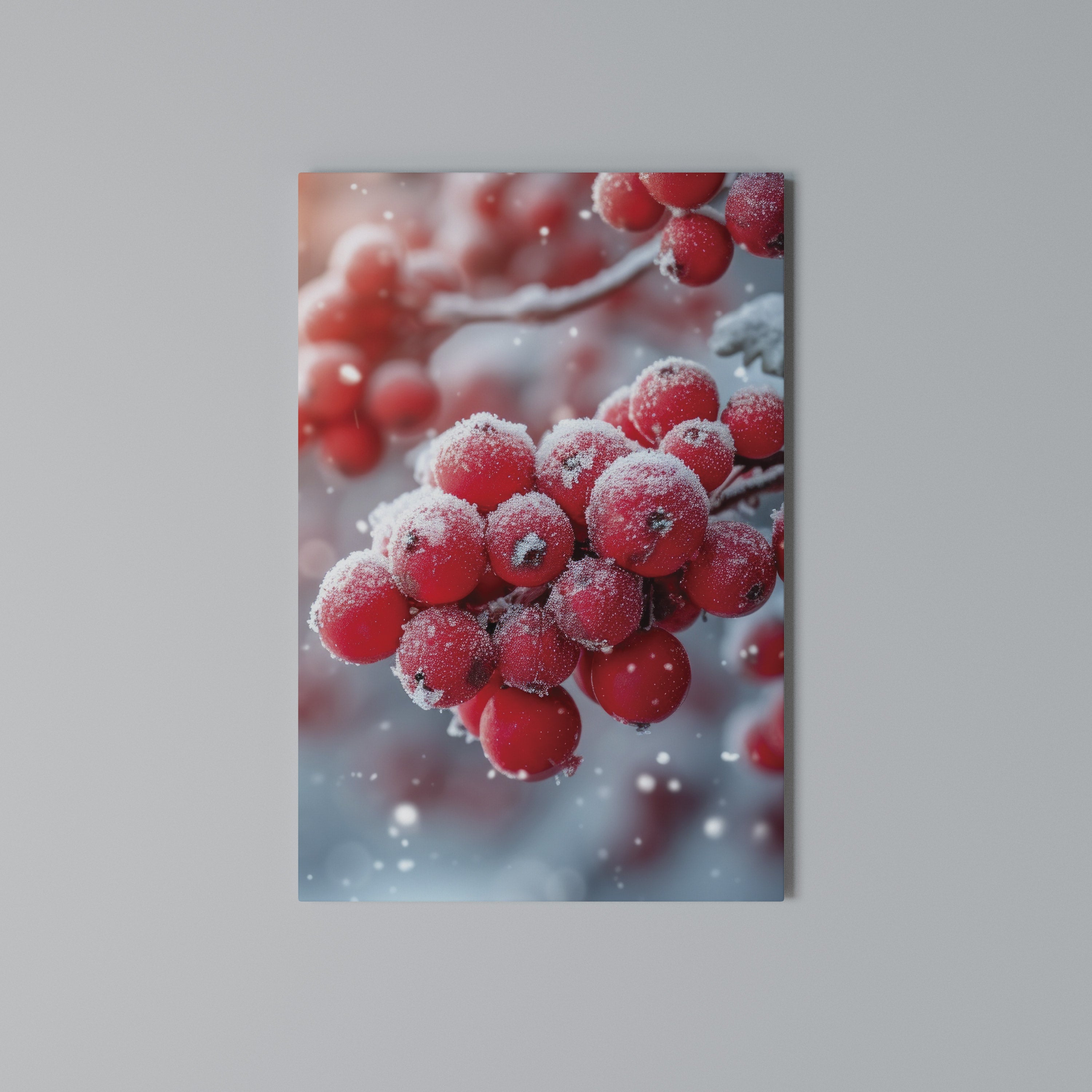 WINTER'S CRIMSON TREASURES Κατακόρυφος Πίνακας σε Καμβά