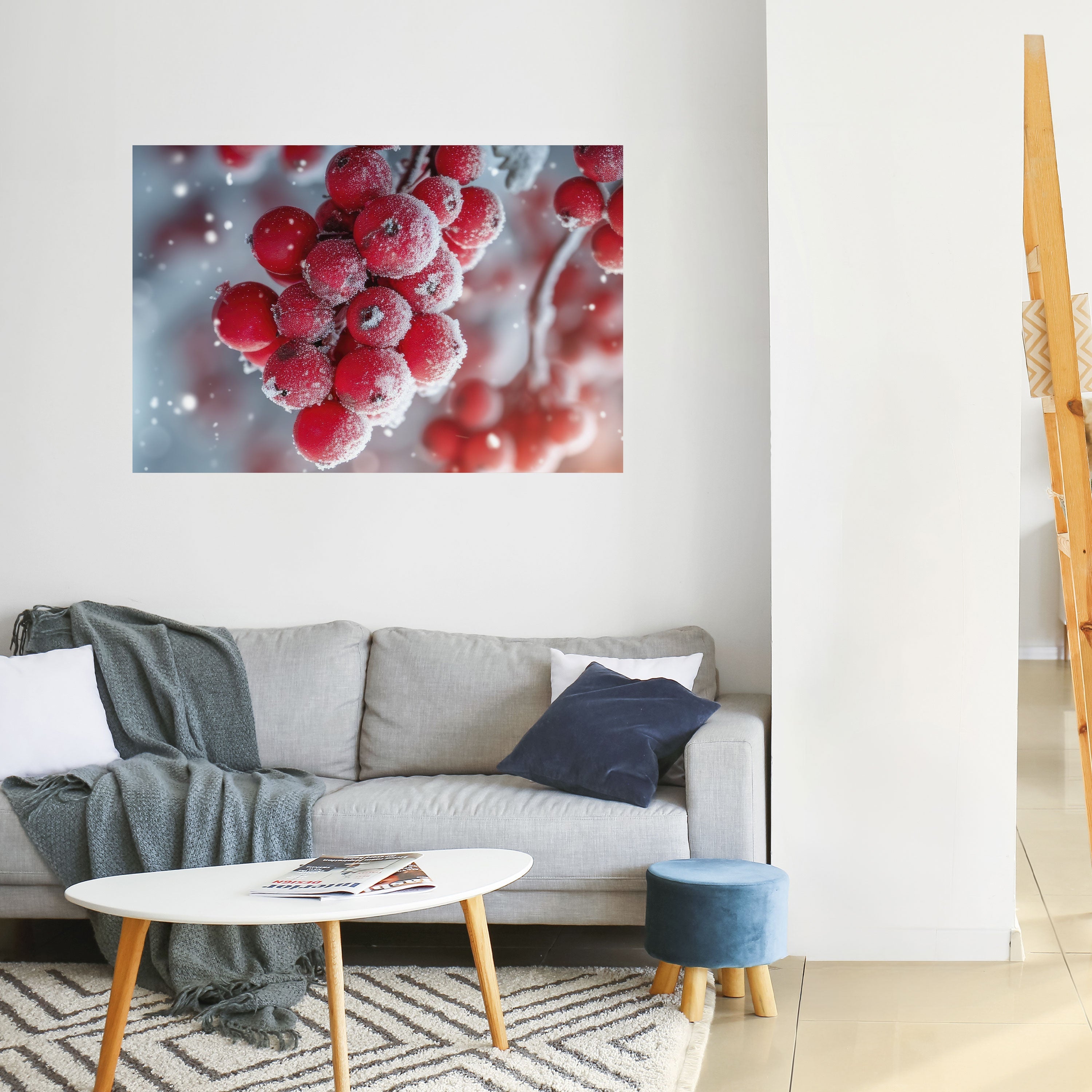 WINTER'S CRIMSON TREASURES Peel and Stick Horizontal Poster