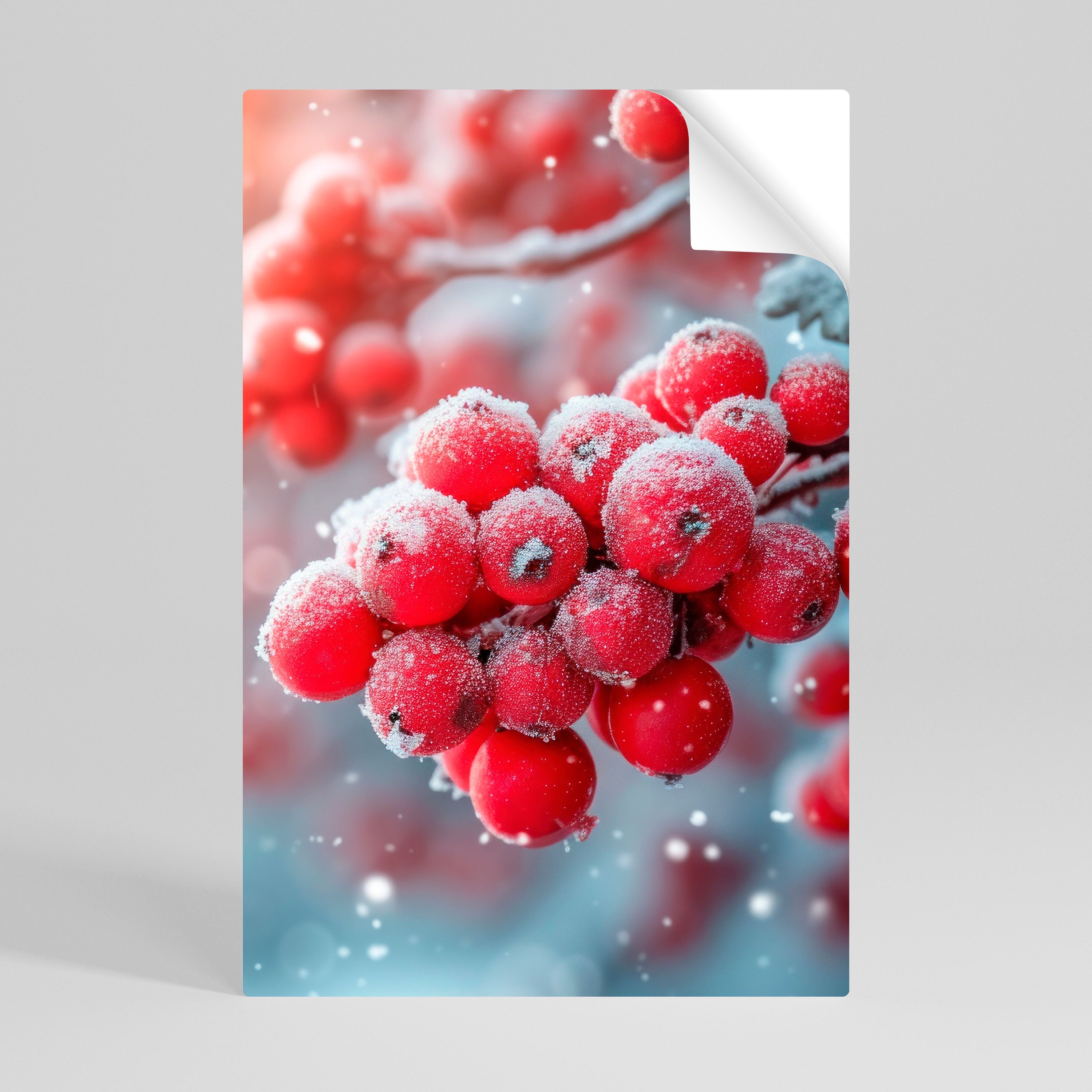 WINTER'S CRIMSON TREASURES Peel and Stick Vertical Poster