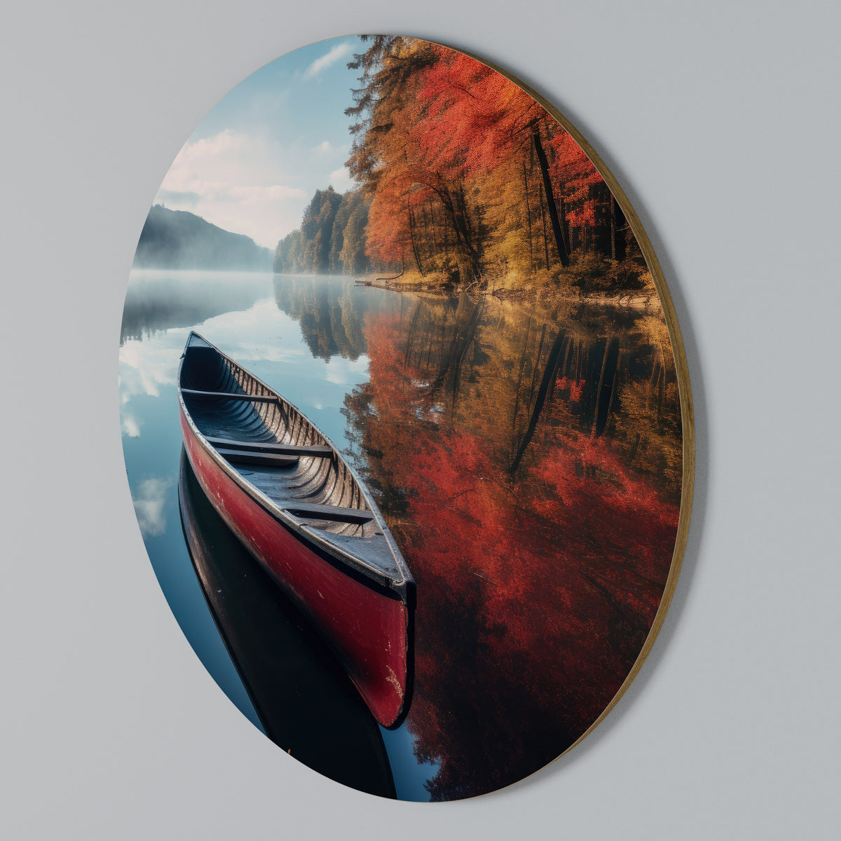 BOAT OF TRANQUILITY Στρογγυλός πίνακας ζωγραφικής