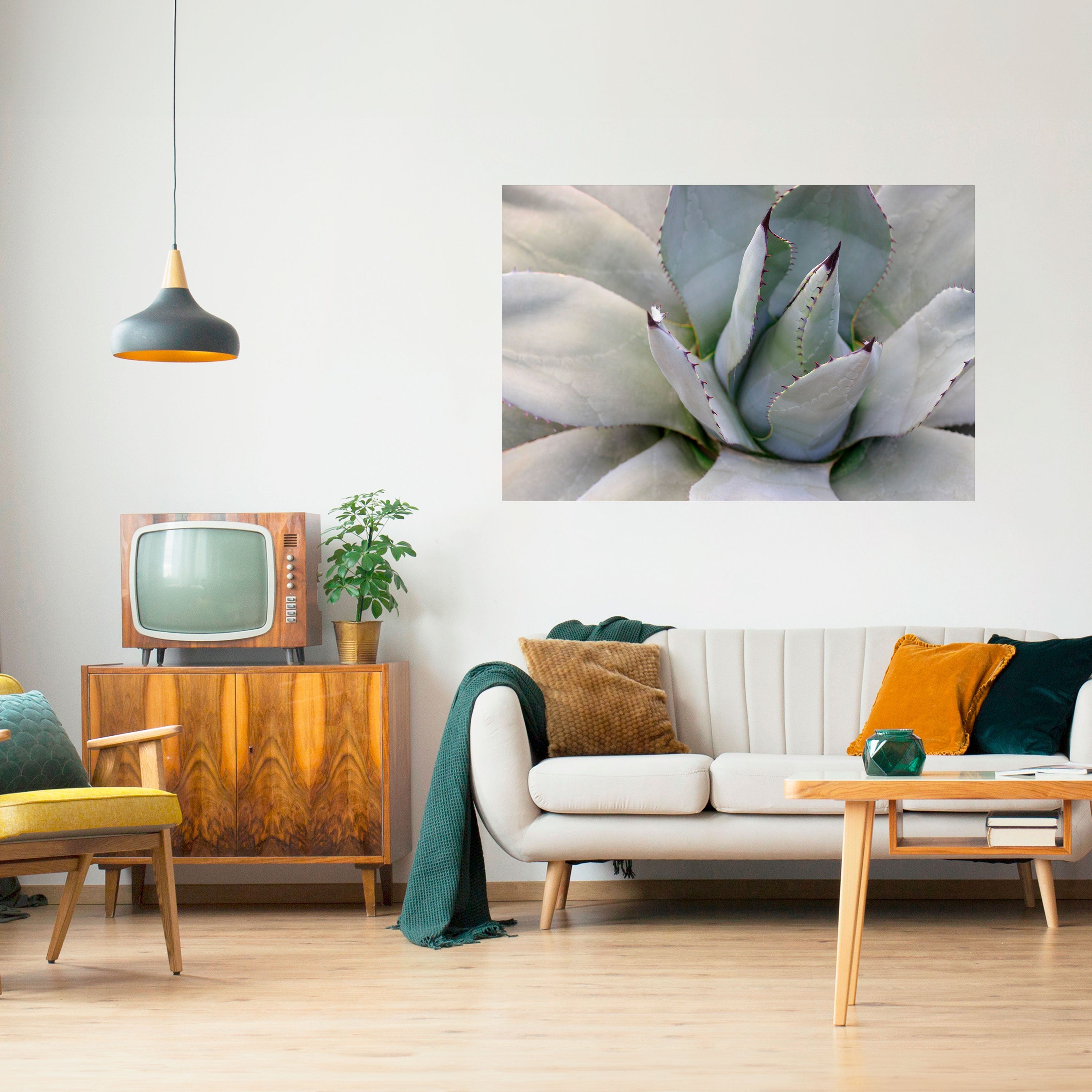 AGAVE ELEGANCE Οριζόντια αφίσα με κόλλα και κολλήματα
