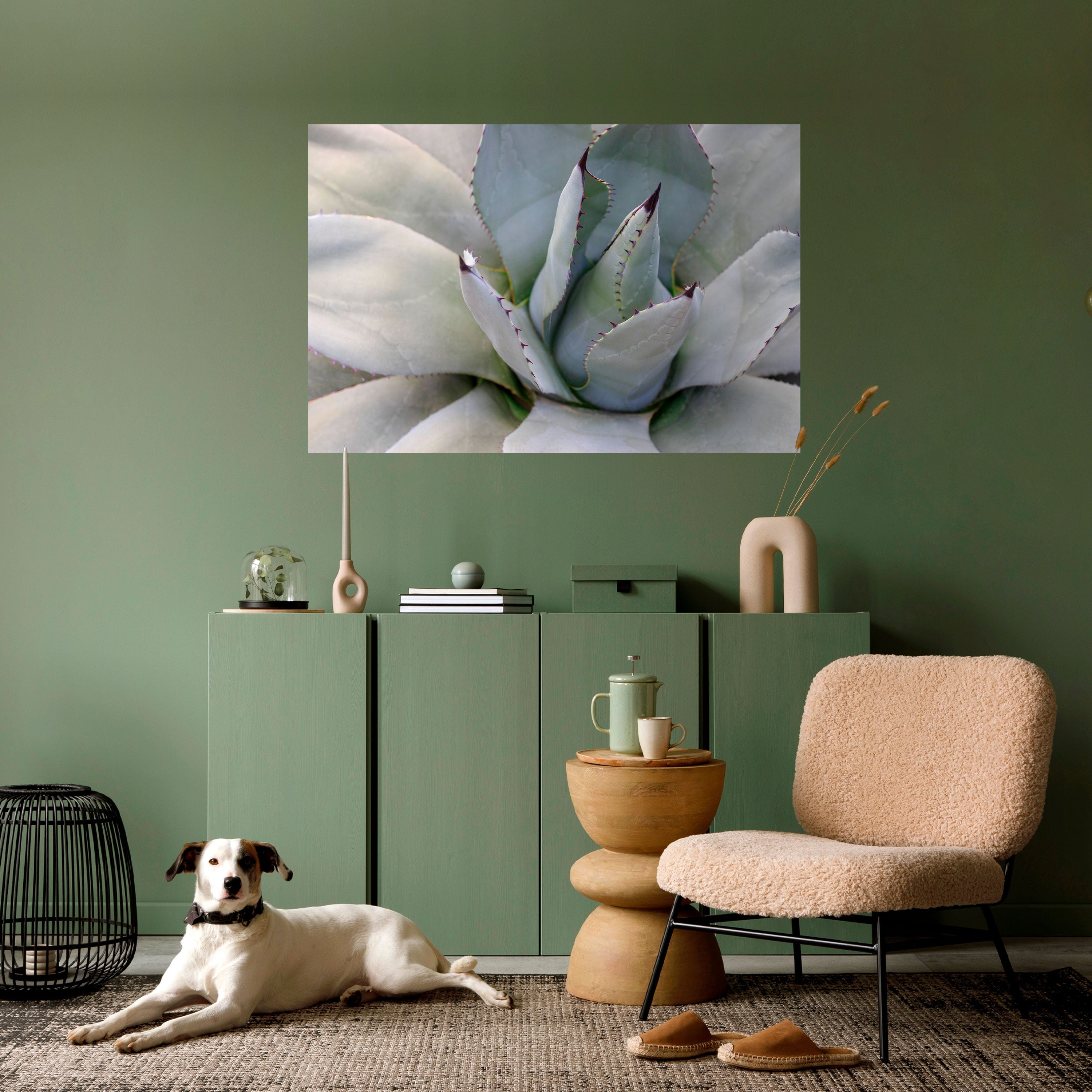 AGAVE ELEGANCE Οριζόντια αφίσα με κόλλα και κολλήματα