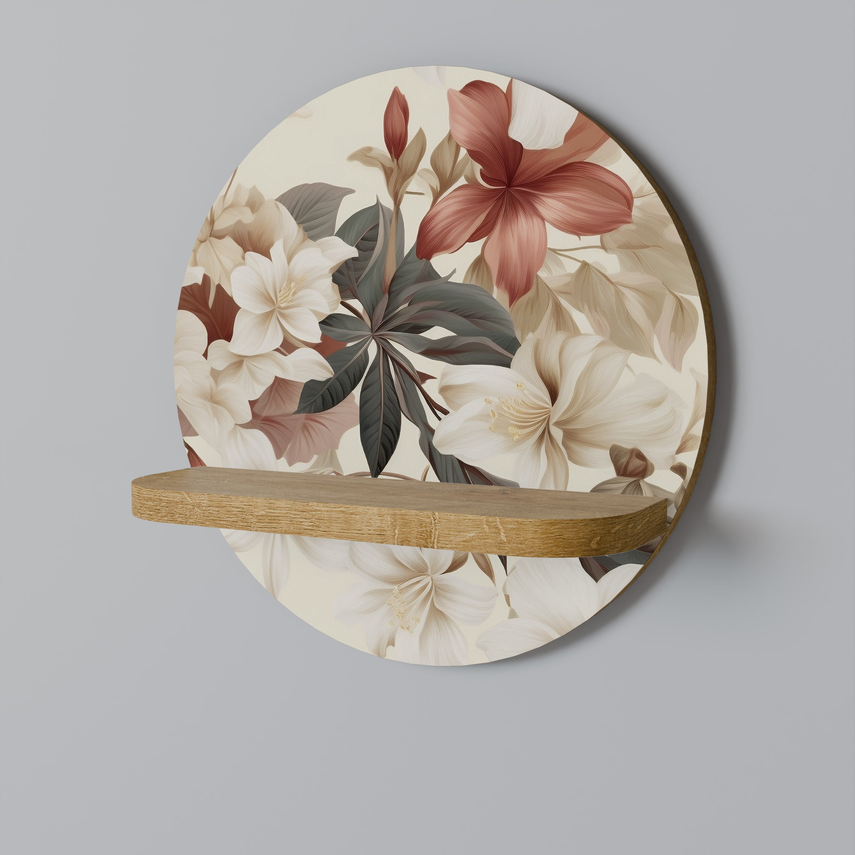 Ράφι PETAL POETRY Round Art σε εφέ δρυός