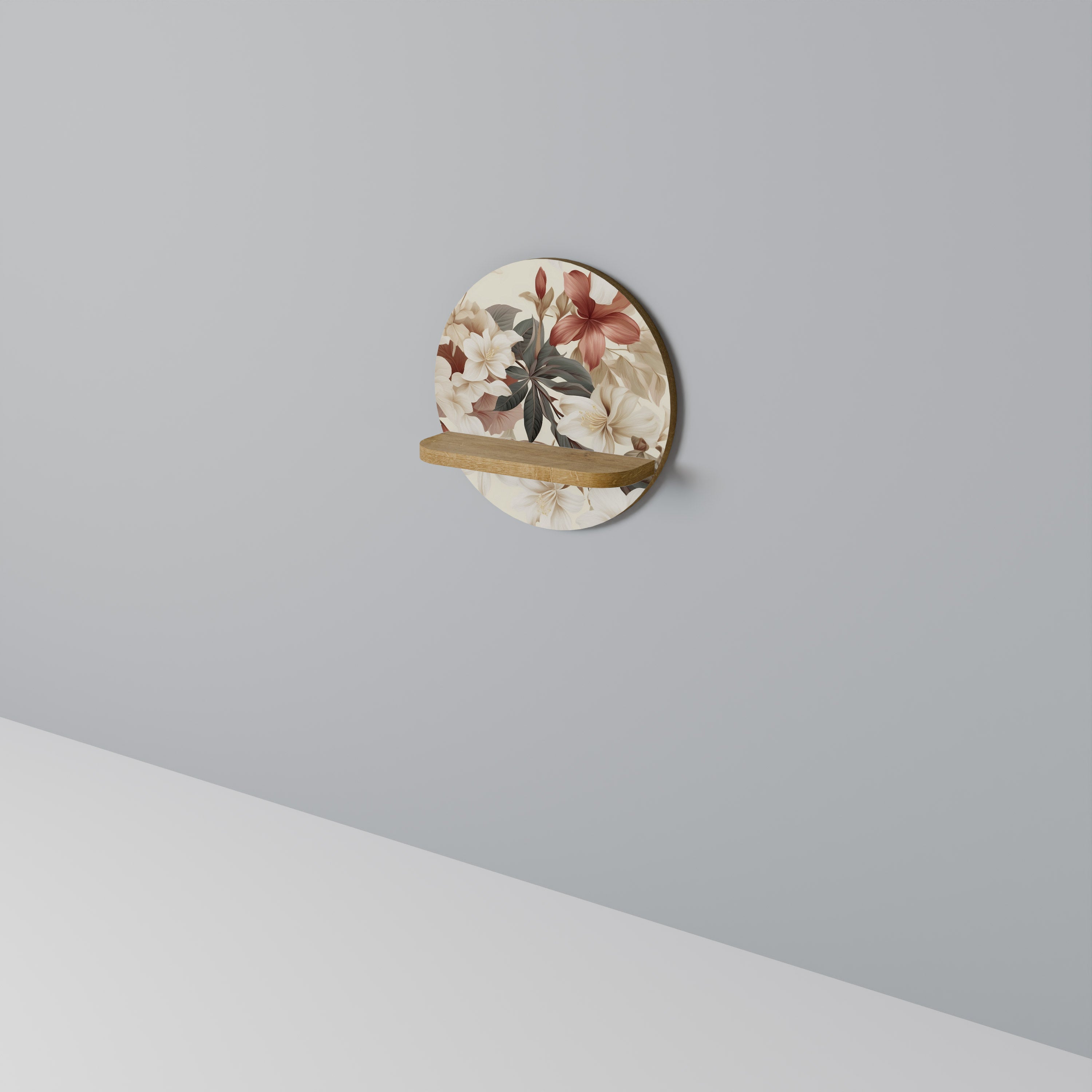 Ράφι PETAL POETRY Round Art σε εφέ δρυός