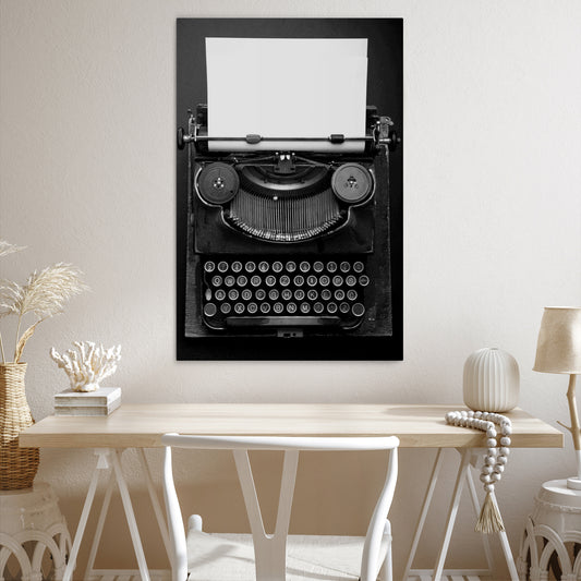 TYPEWRITER SYMPHONY Vertical Canvas Print