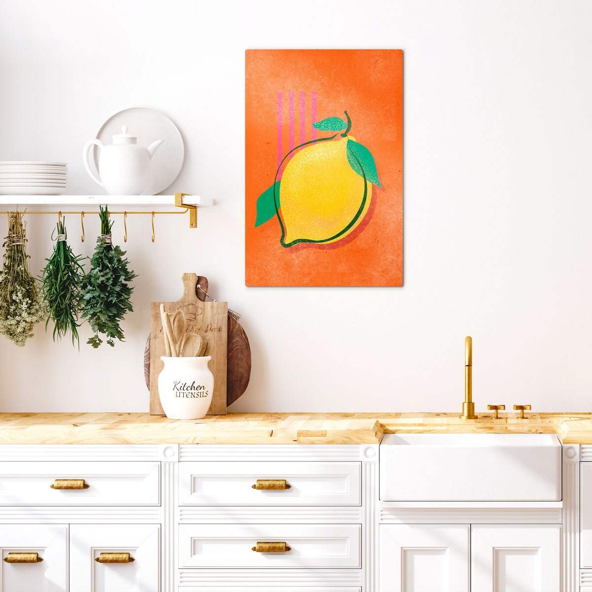 LUSCIOUS LEMON Κατακόρυφος Πίνακας σε Καμβά