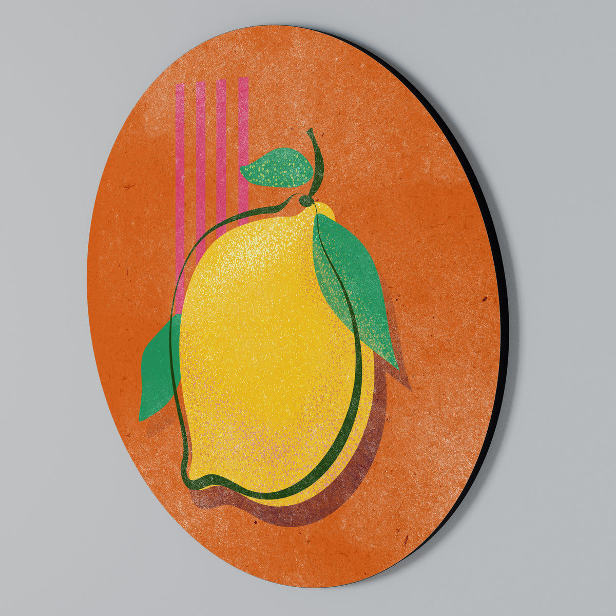LUSCIOUS LEMON Στρογγυλός πίνακας ζωγραφικής