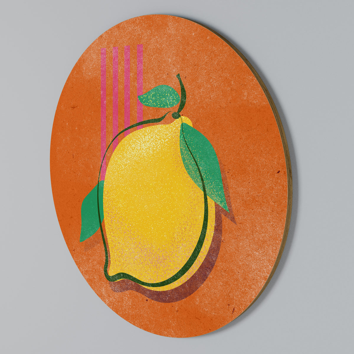 LUSCIOUS LEMON Στρογγυλός πίνακας ζωγραφικής