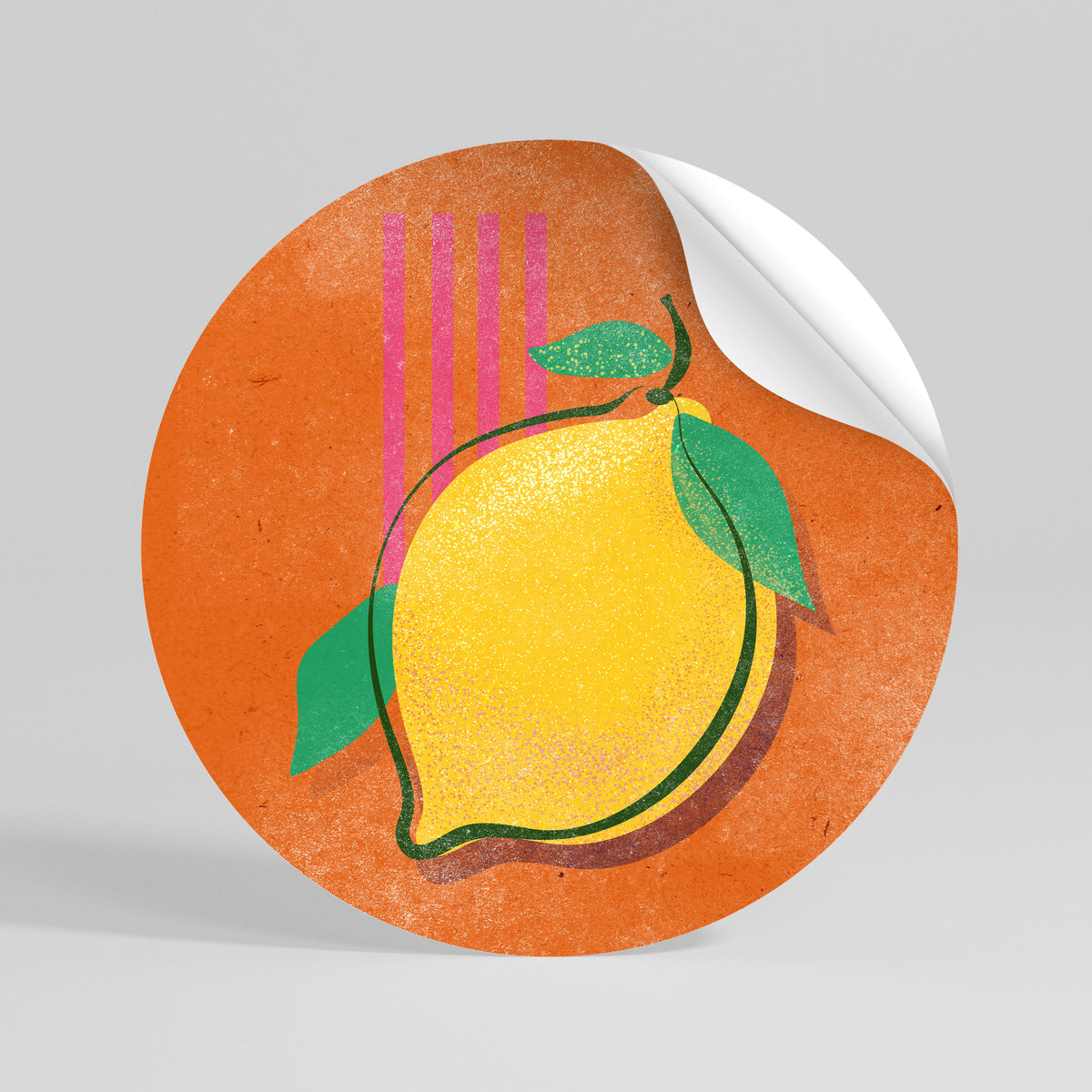 LUSCIOUS LEMON Αυτοκόλλητη Αφίσα στρογγυλή