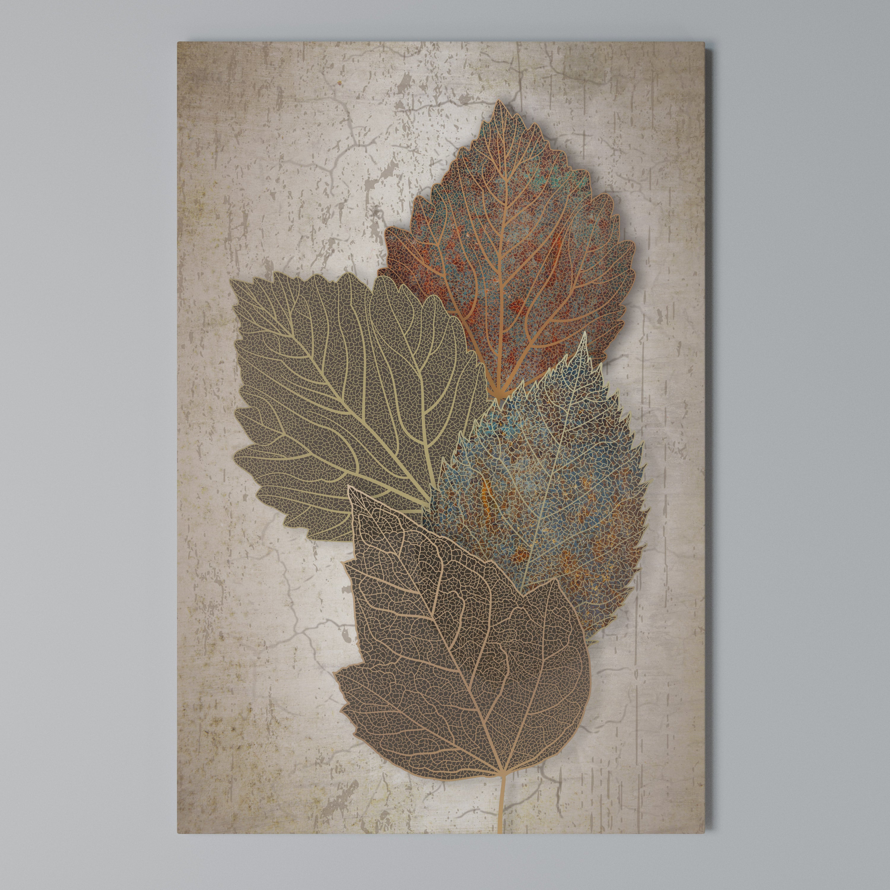 LEAVES OF TIME Κατακόρυφος Πίνακας σε Καμβά
