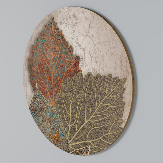 LEAVES OF TIME Στρογγυλός πίνακας ζωγραφικής