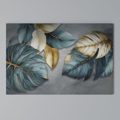 ELEGANCE IN LEAVES Horizontal Canvas Print