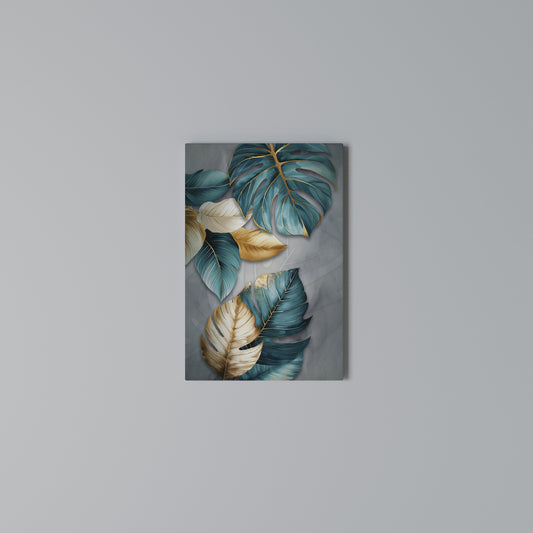 ELEGANCE IN LEAVES Vertical Canvas Print